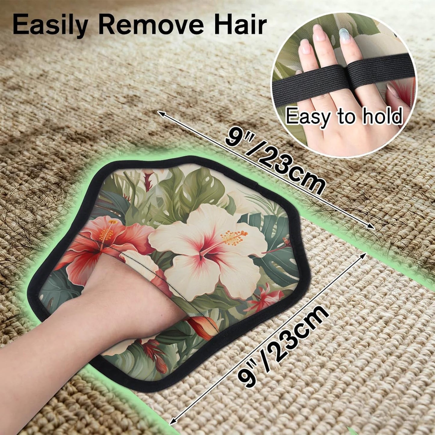 Tropical Palm Flowers 2Pcs Electrostatic Reusable Pet Hair