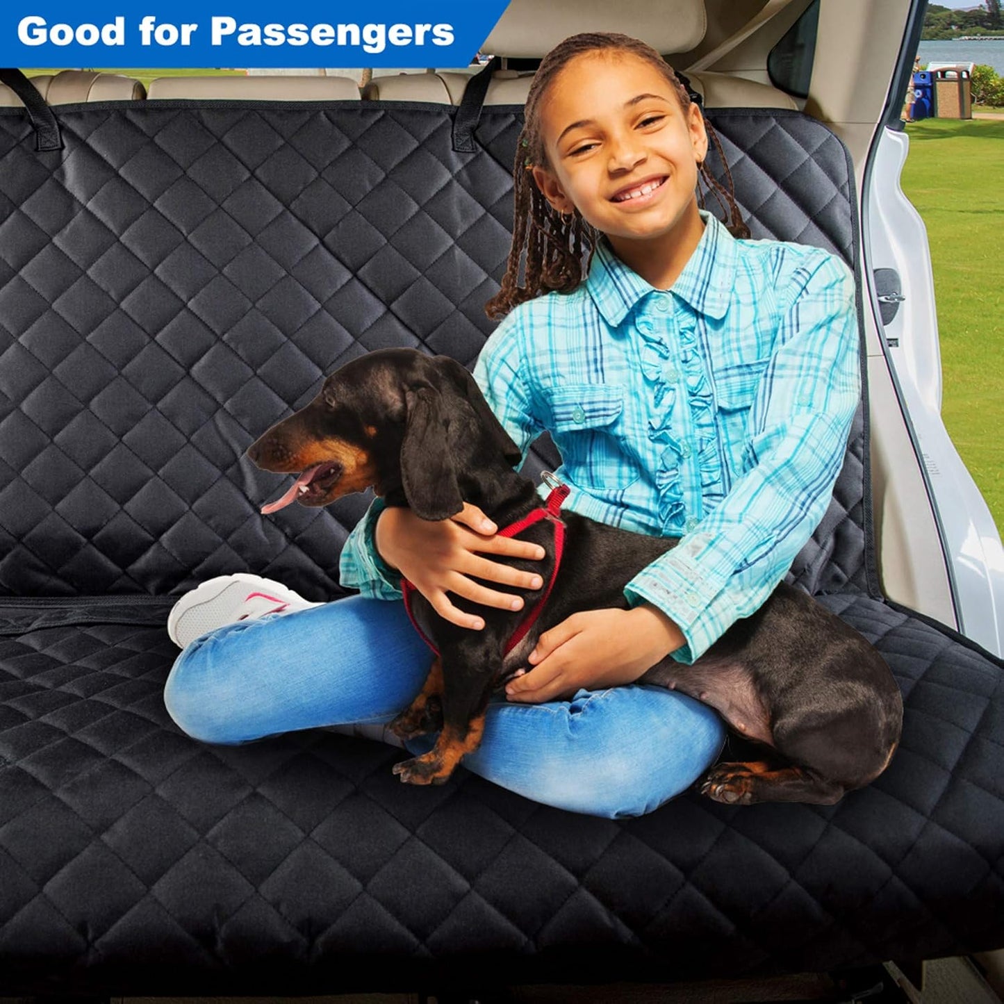 Bench Car Seat Cover Protector - Waterproof, Heavy-Duty and