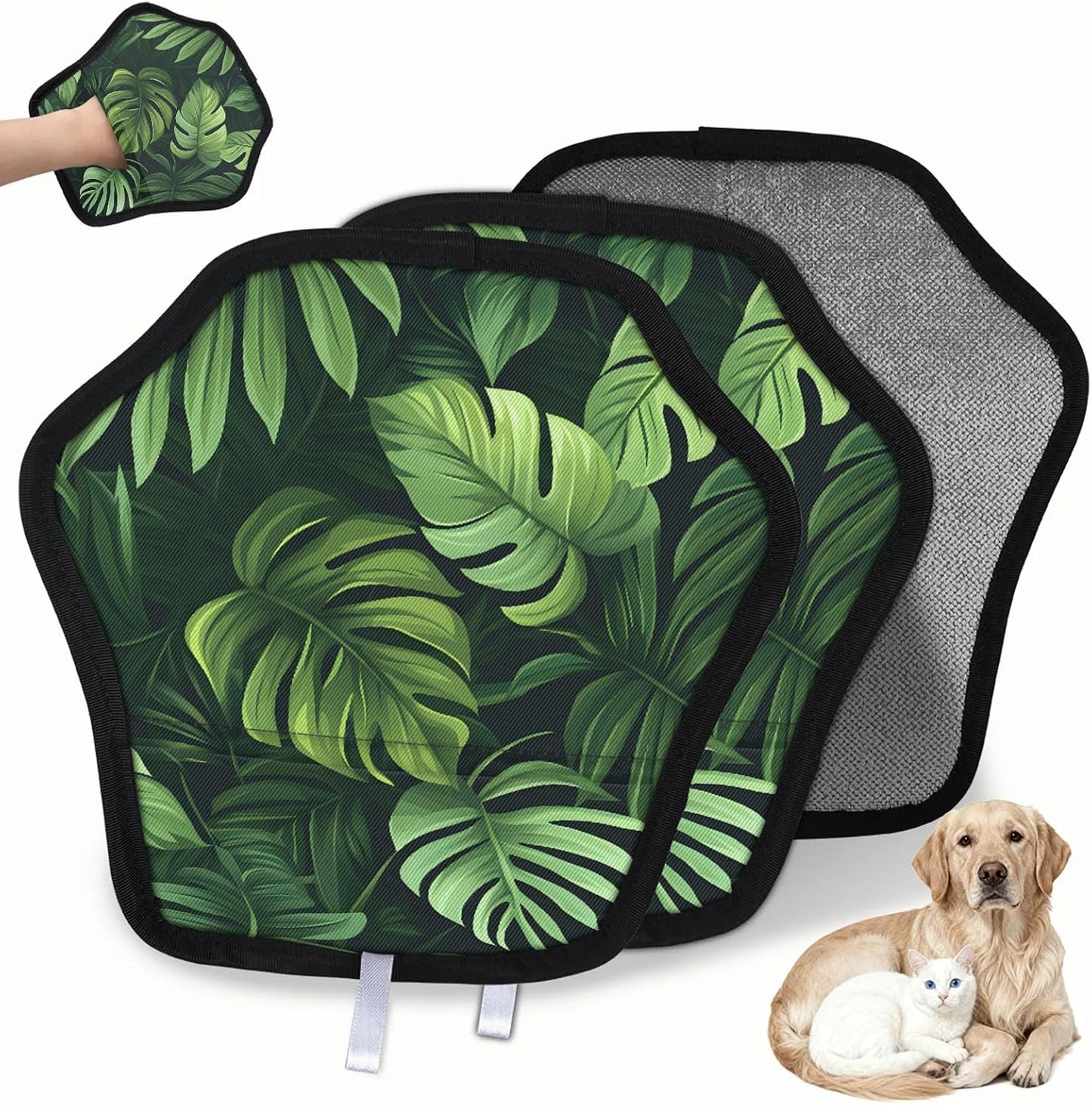Pet Hair Removal Glove for Dogs Cats Reusable Washable Set