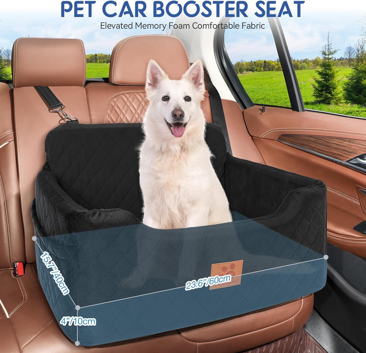 Dog Car Seat for Medium/Large Dogs,Pet Booster Car Seats