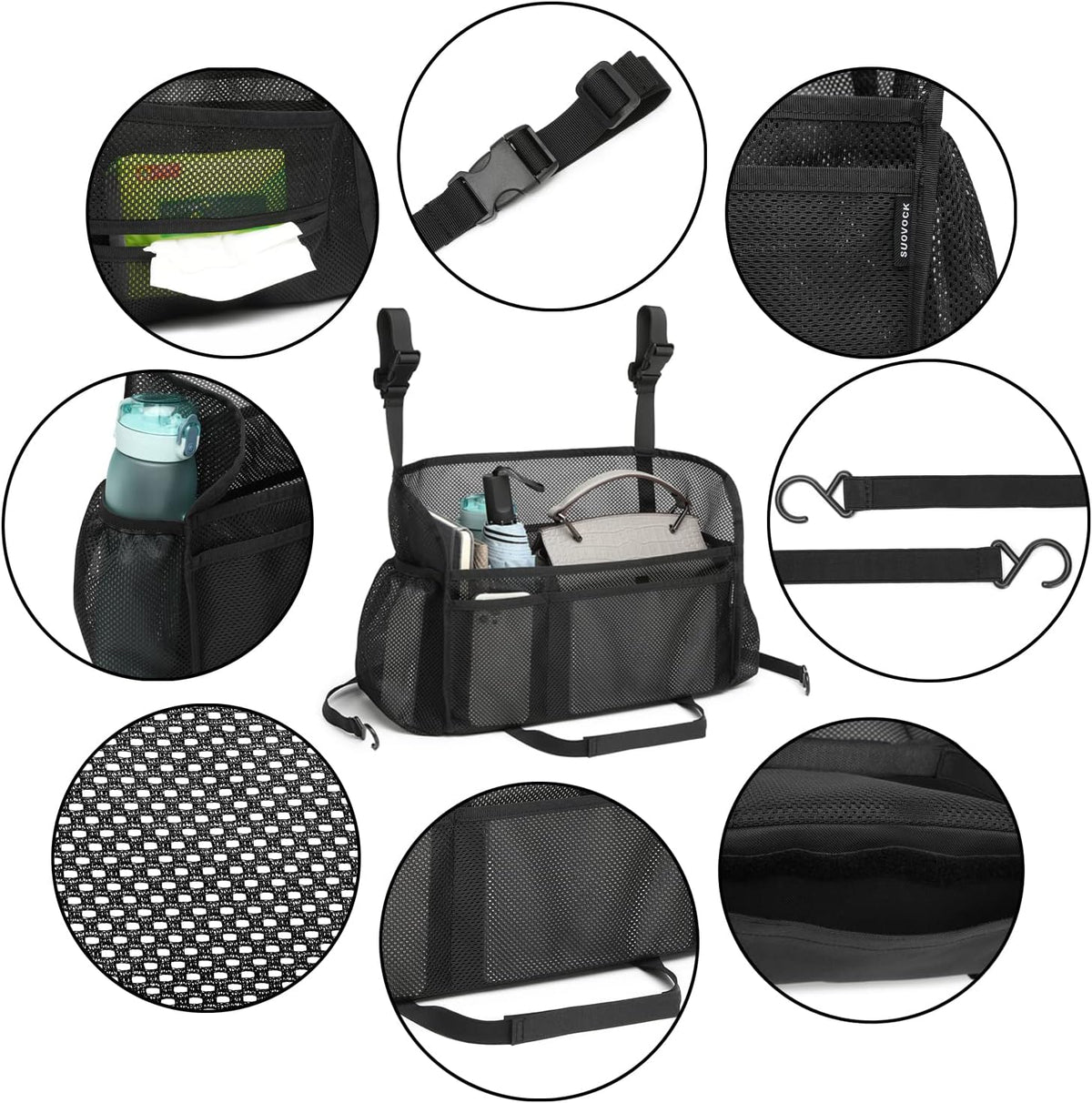 Car net Pocket Handbag Holder, car Purse Holder can be Used