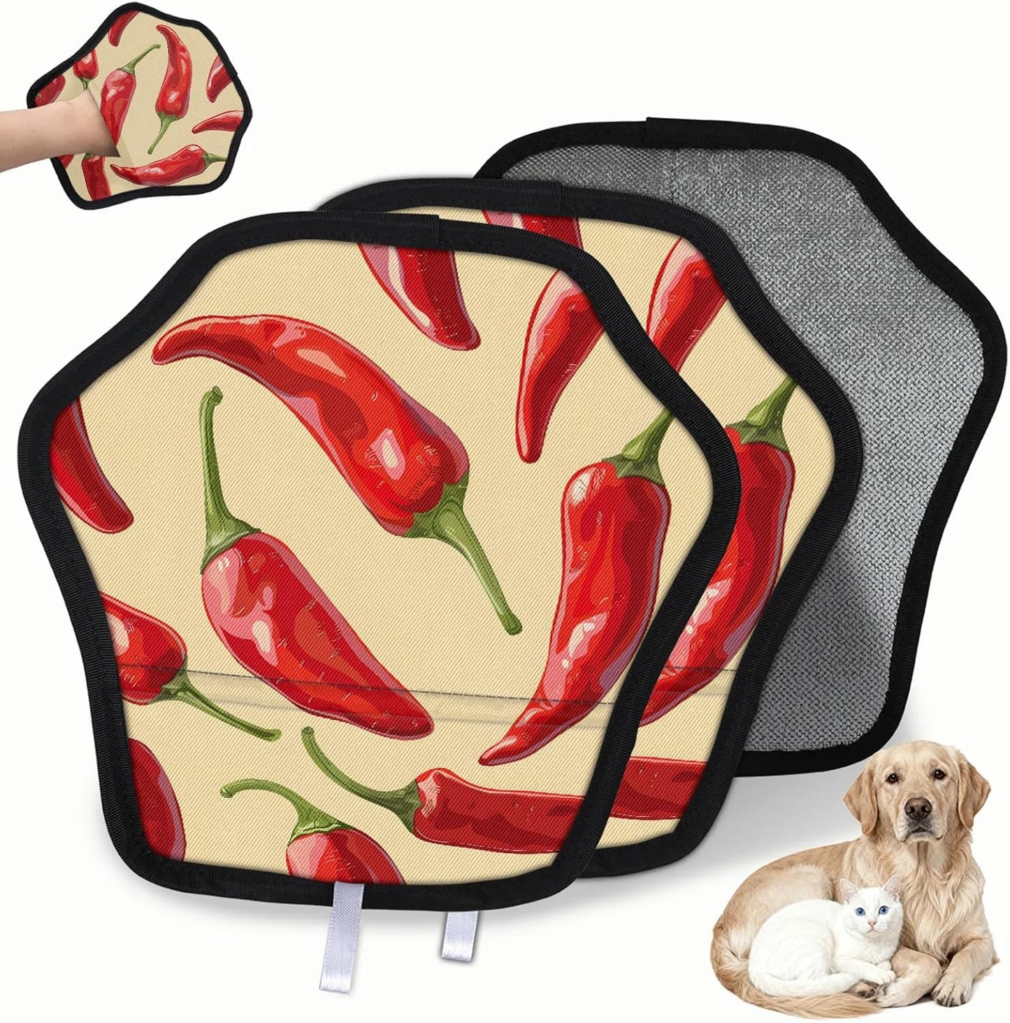 Pet Hair Removal Glove for Dogs Cats Reusable Washable Set