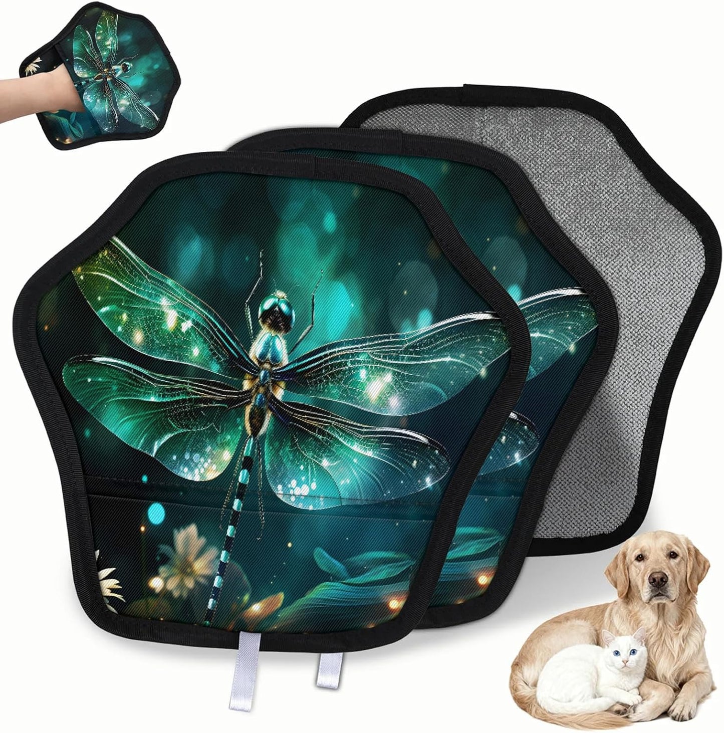 Pet Hair Removal Glove for Dogs Cats Reusable Washable Set