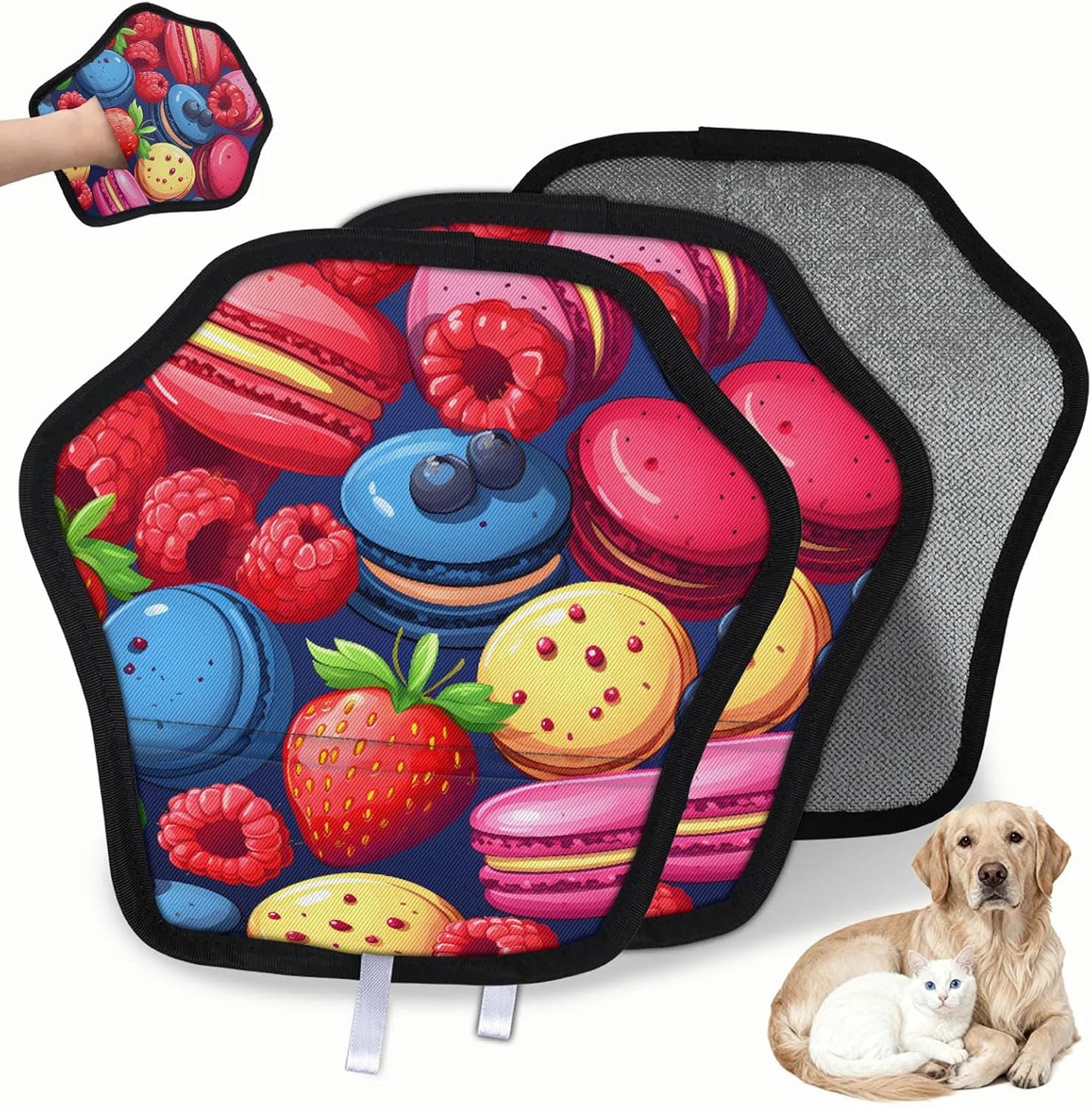 Pet Hair Removal Glove for Dogs Cats Reusable Washable Set