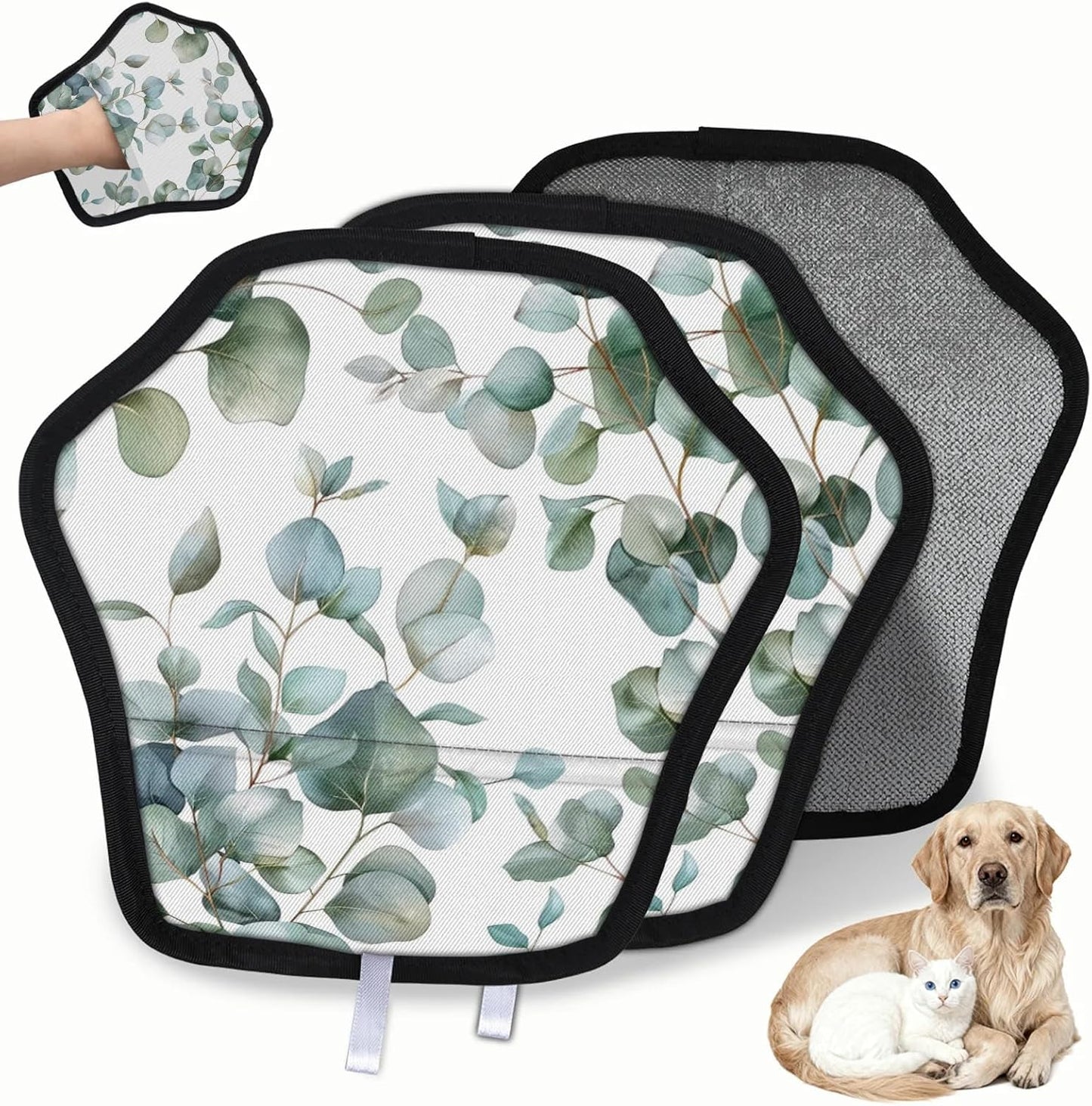 Spring Eucalyptus Leaves 2Pcs Electrostatic Reusable Pet