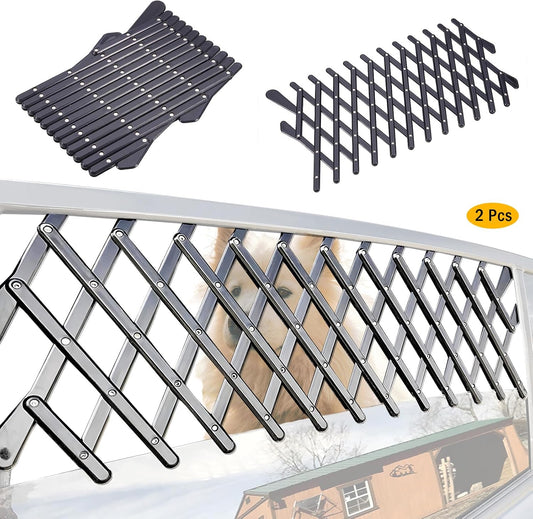 XianghuangTechnology Window Pet Gate, Universal Pet Dog Puppy Ventilation Grill Mesh Vent Guard Safe Car Window Protection Mesh for Cars, Trucks & SUV - 2 Pack