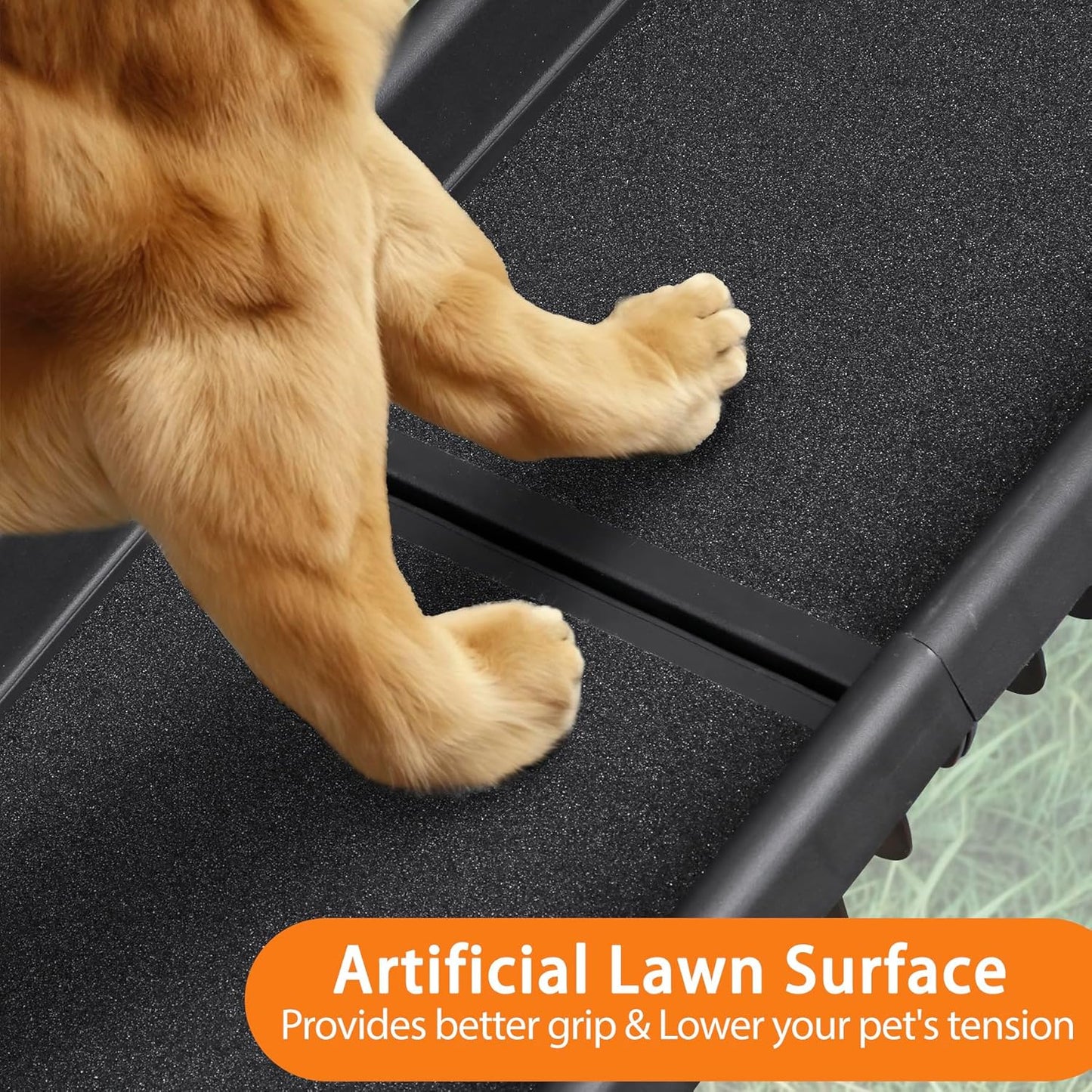Folding Dog Ramp for Car, Non-Slip Pet Ramp with High