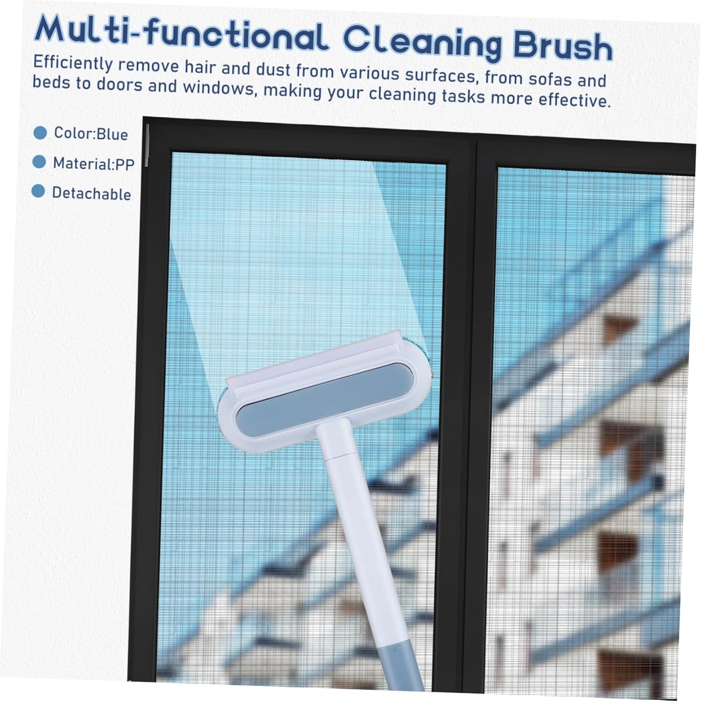 Dual Purpose Pet Hair Remover Brush Window Screen Mesh