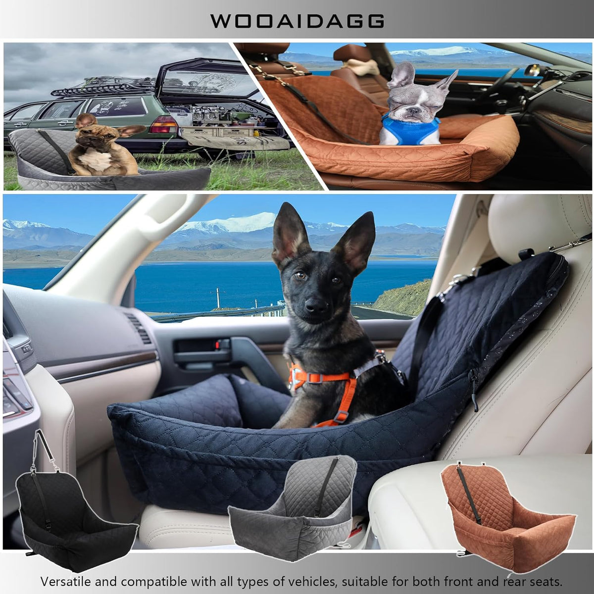 Dog Car Seat,Fully Detachable and Washable Cover,Easy to