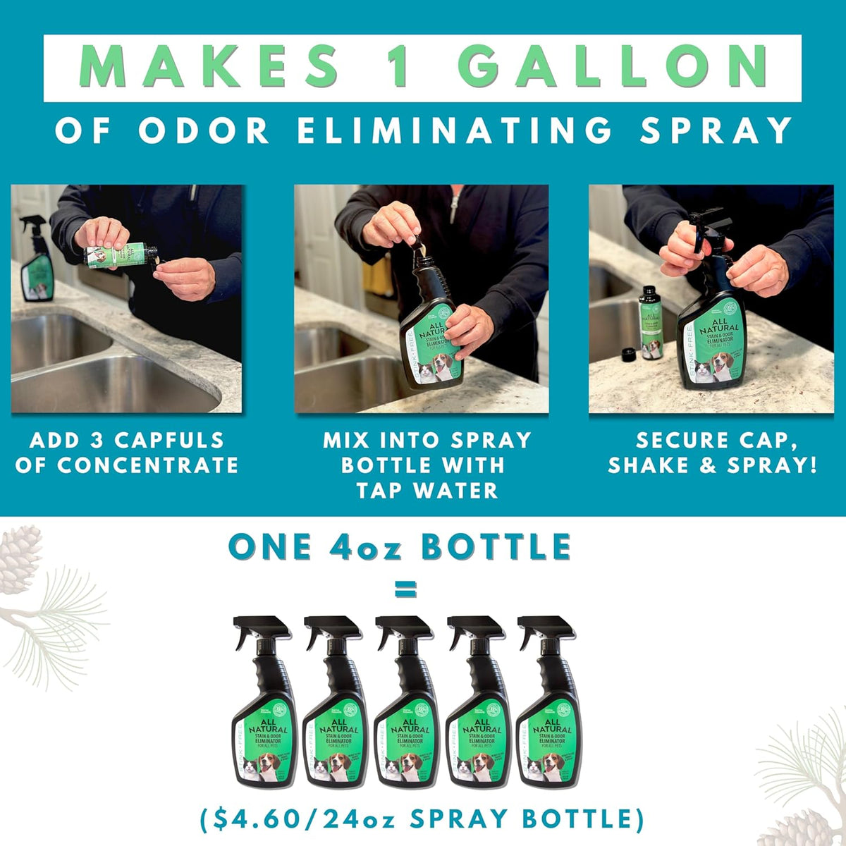 All Natural Stain & Urine Odor Eliminator Pet Enzyme