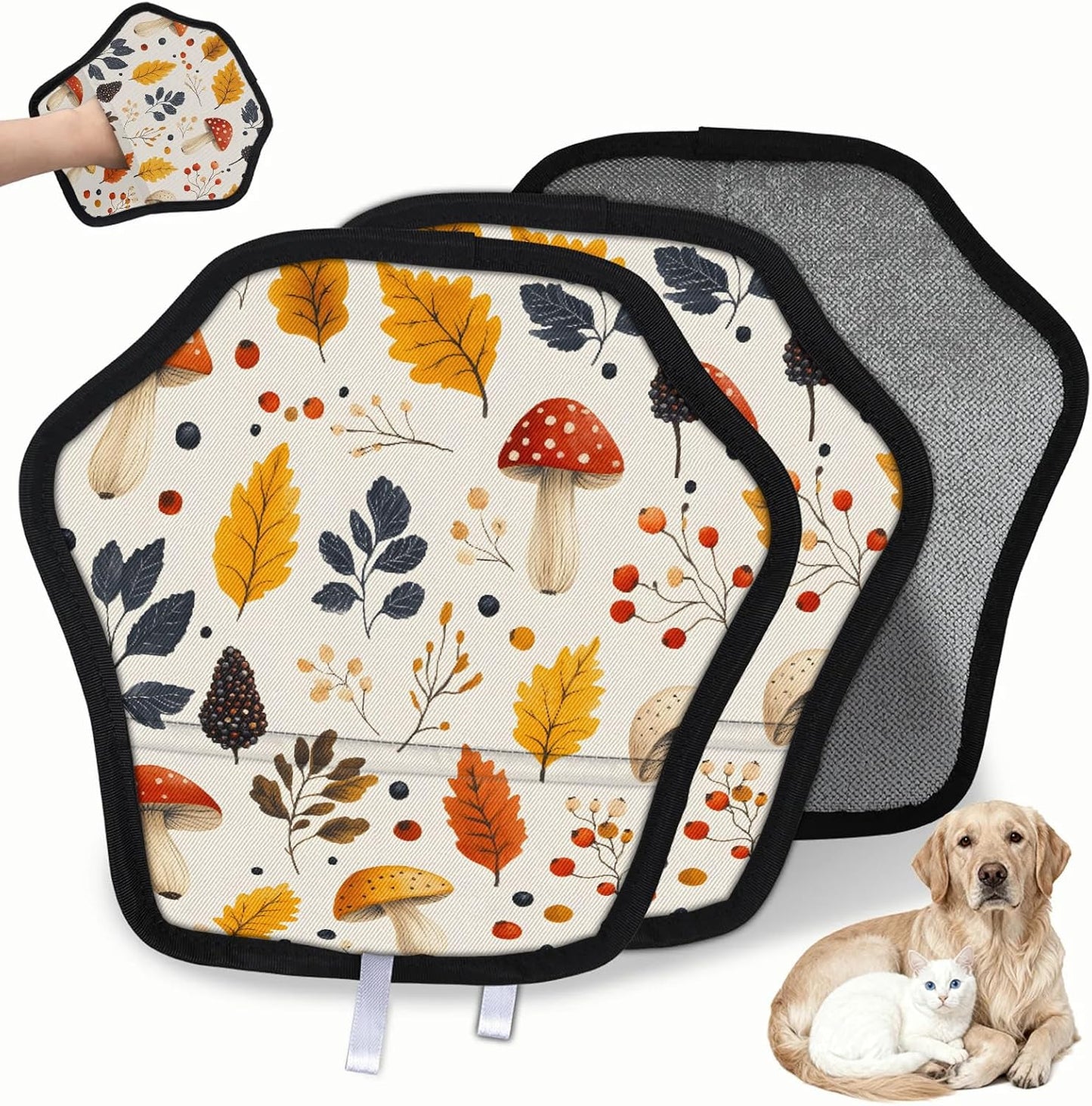 Pet Hair Removal Glove for Dogs Cats Reusable Washable Set
