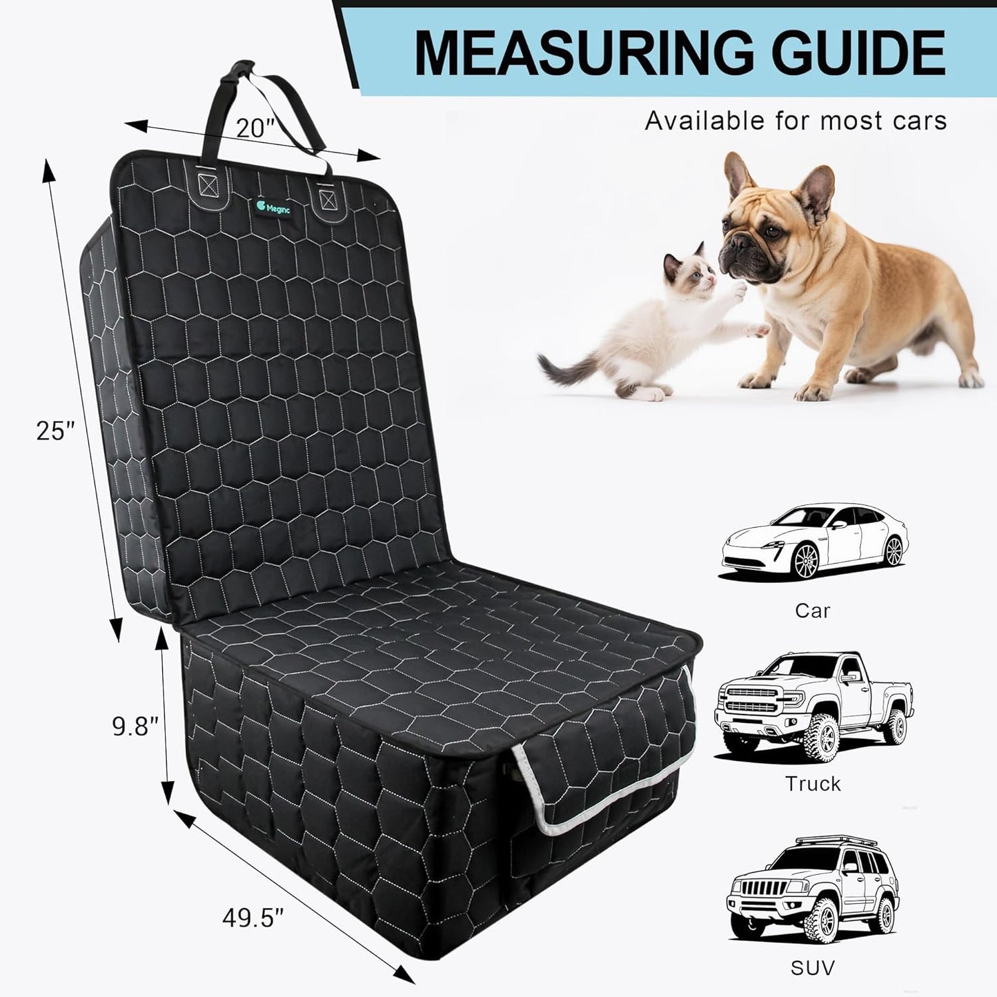 Front Seat Covers for Cars,Waterproof Car Seat Protector
