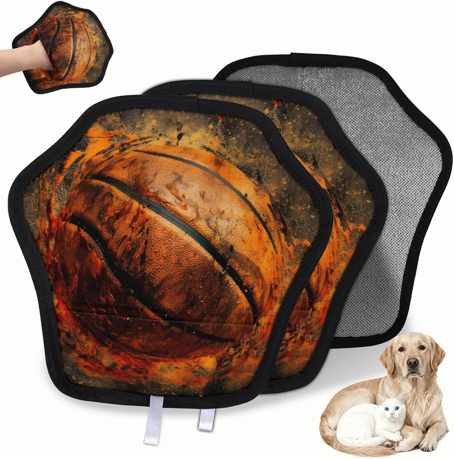 Pet Hair Removal Glove for Dogs Cats Reusable Washable Set