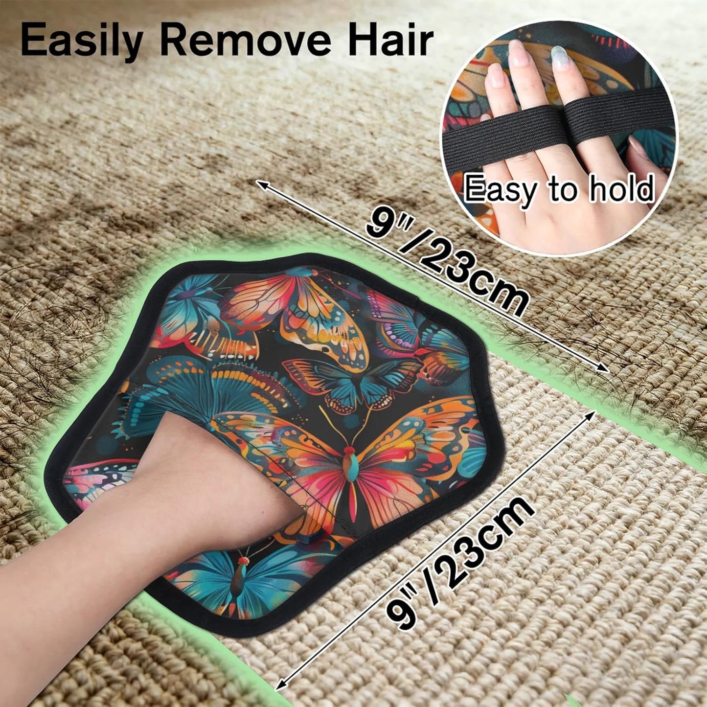 Colorful Butterfly 2Pcs Electrostatic Reusable Pet Hair