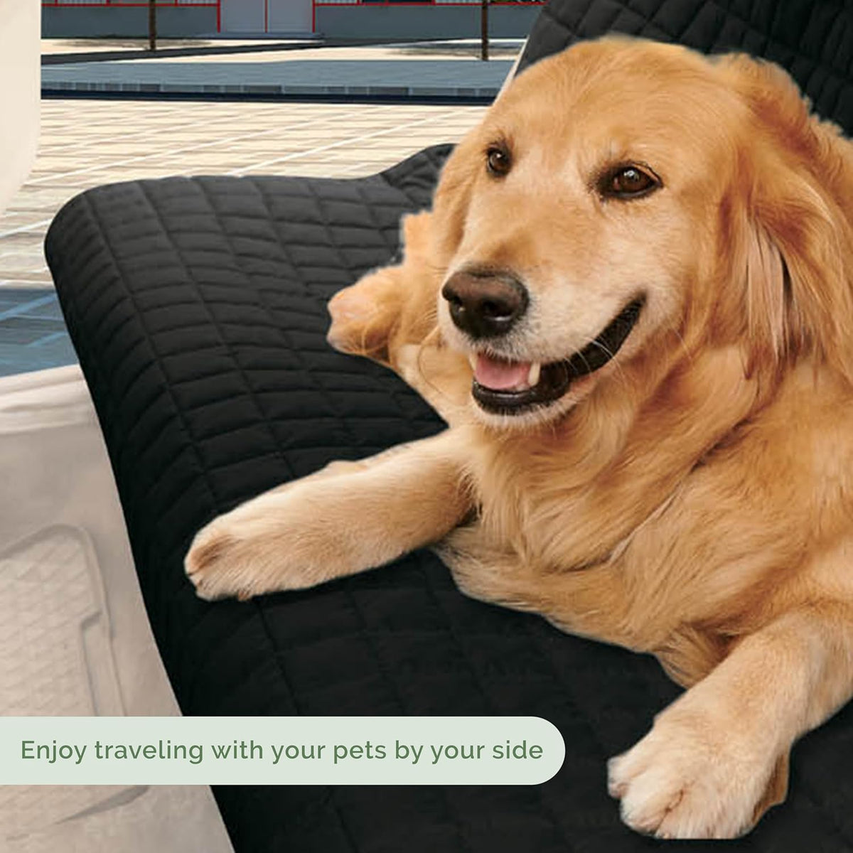 Premium Pet Car Seat Cover for Back Seat, Luxury Microfiber
