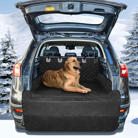 ANOSOSPECIAL SUV Cargo Liner for Dogs - Quilted Waterproof Trunk Seat Cover with Bumper Flap Protector - Universal Fit for Large Size Cars, Jeeps, Trucks, Sedans, and Vans Washable