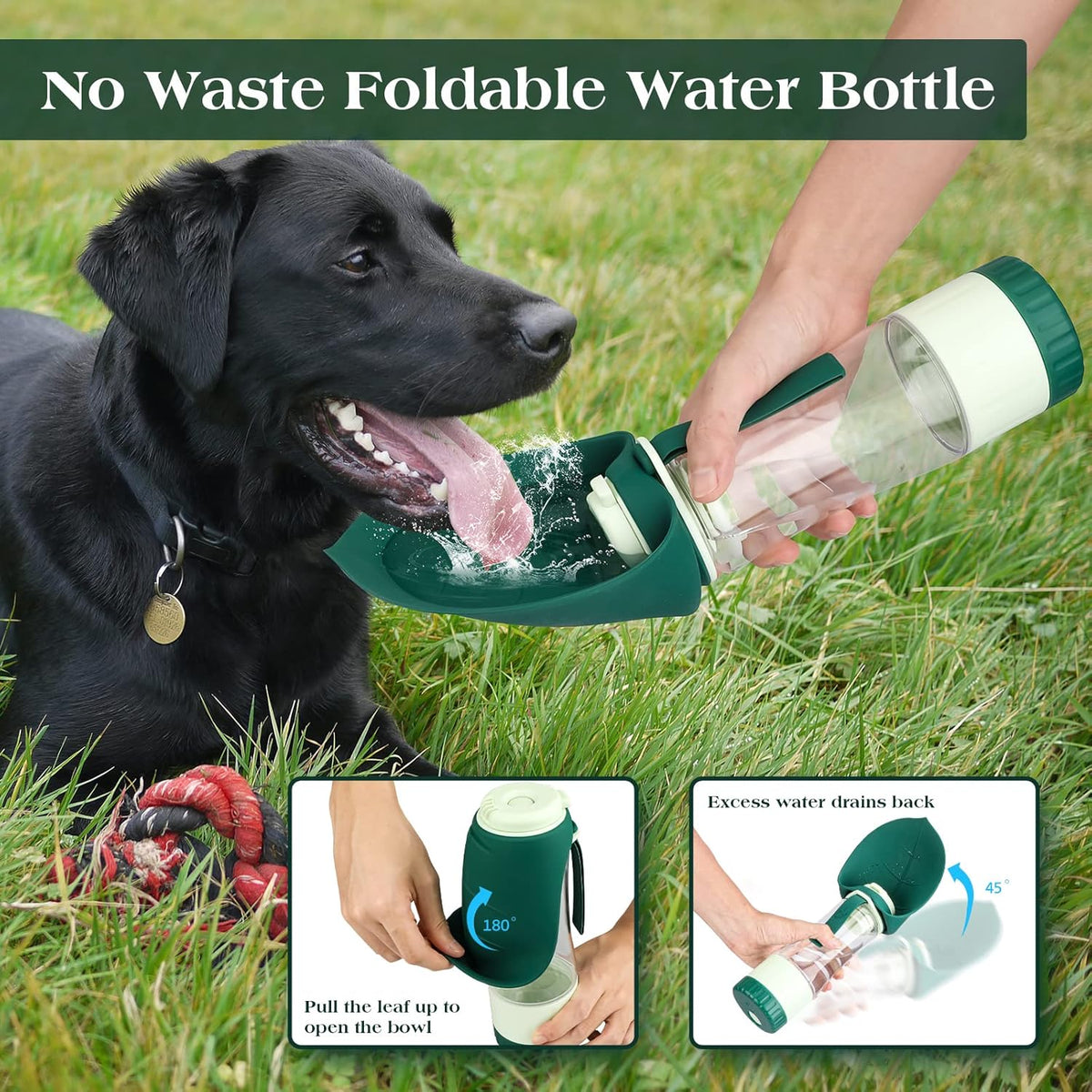 Upgraded Dog Water Bottle, Portable Dog Cat Puppy Pet Water