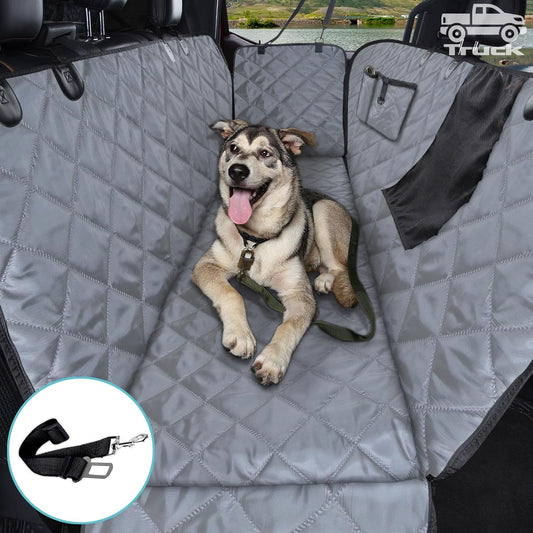 Truck Dog Seat Cover Back Seat | & Seat Belt | Pet Hammock