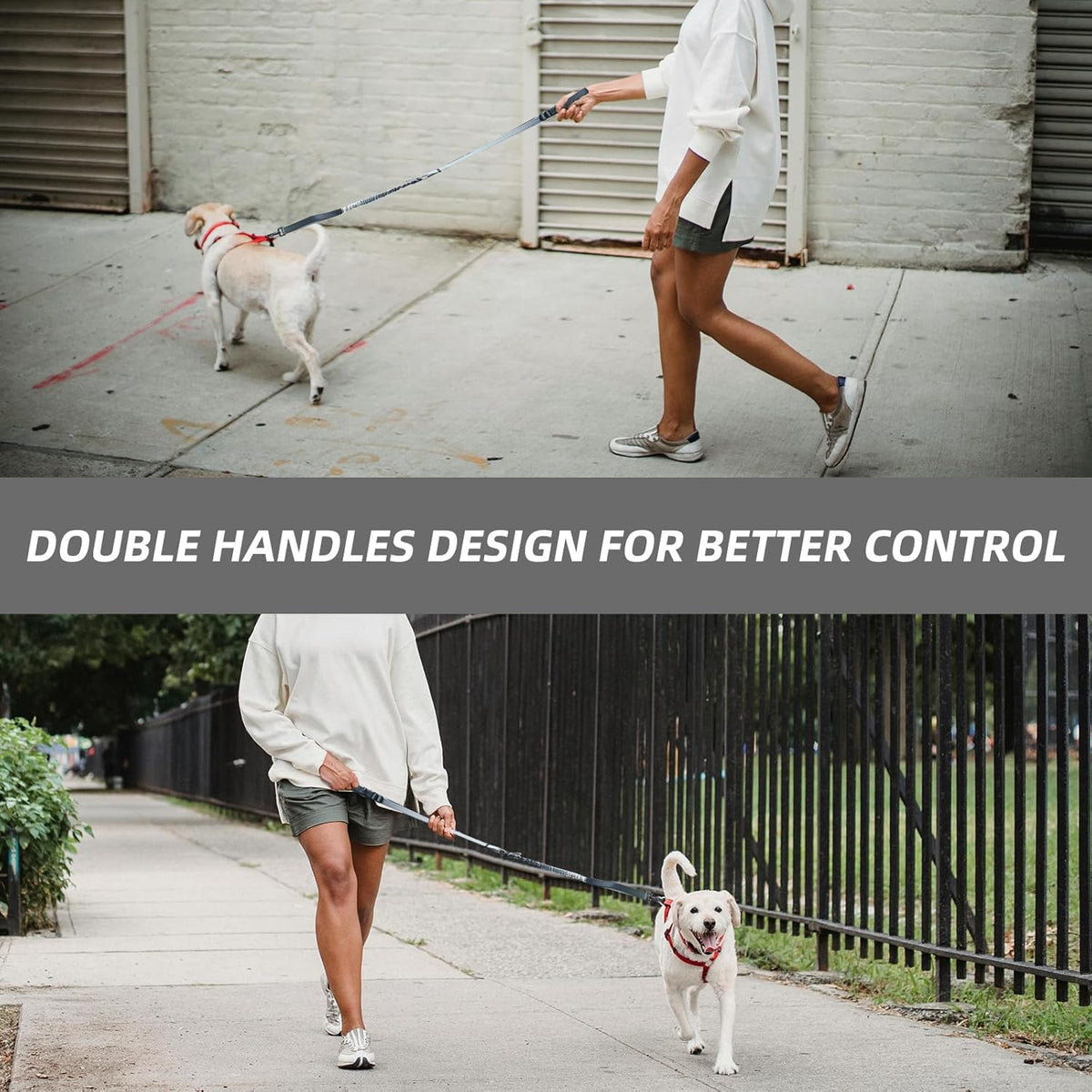 Hands Free Dog Leash for Medium Large Dogs Heavy Duty, No