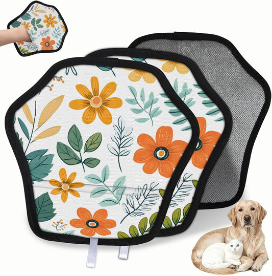 Pet Hair Removal Glove for Dogs Cats Reusable Washable Set