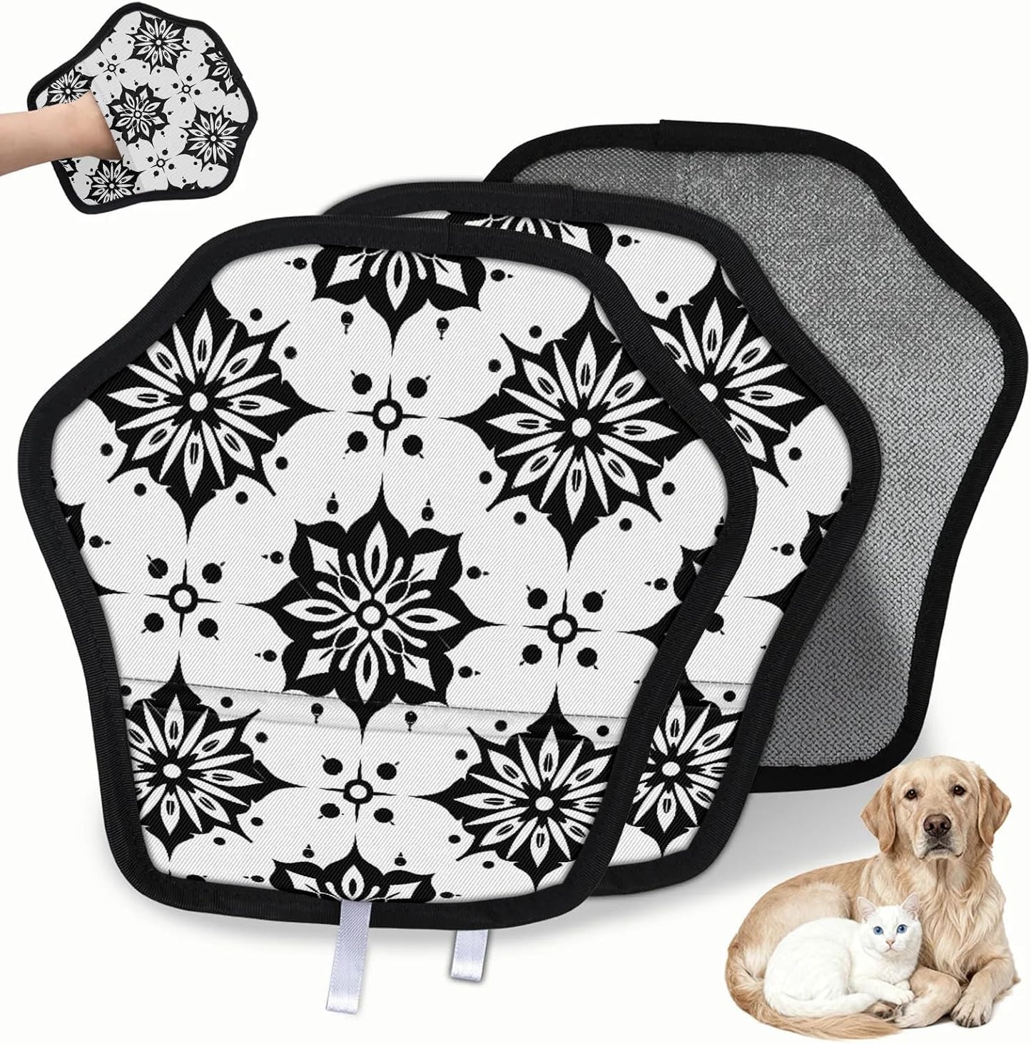 Pet Hair Removal Glove for Dogs Cats Reusable Washable Set