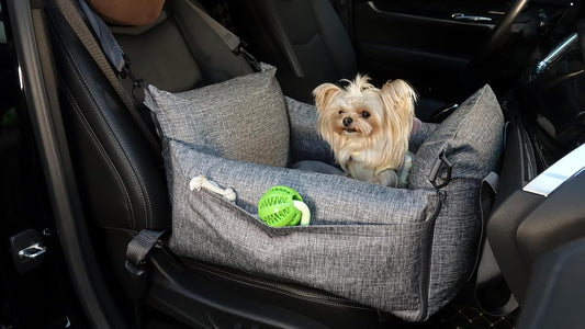 Dog Car Seat for Small Dogs, Pet Booster Seat with Clip-On