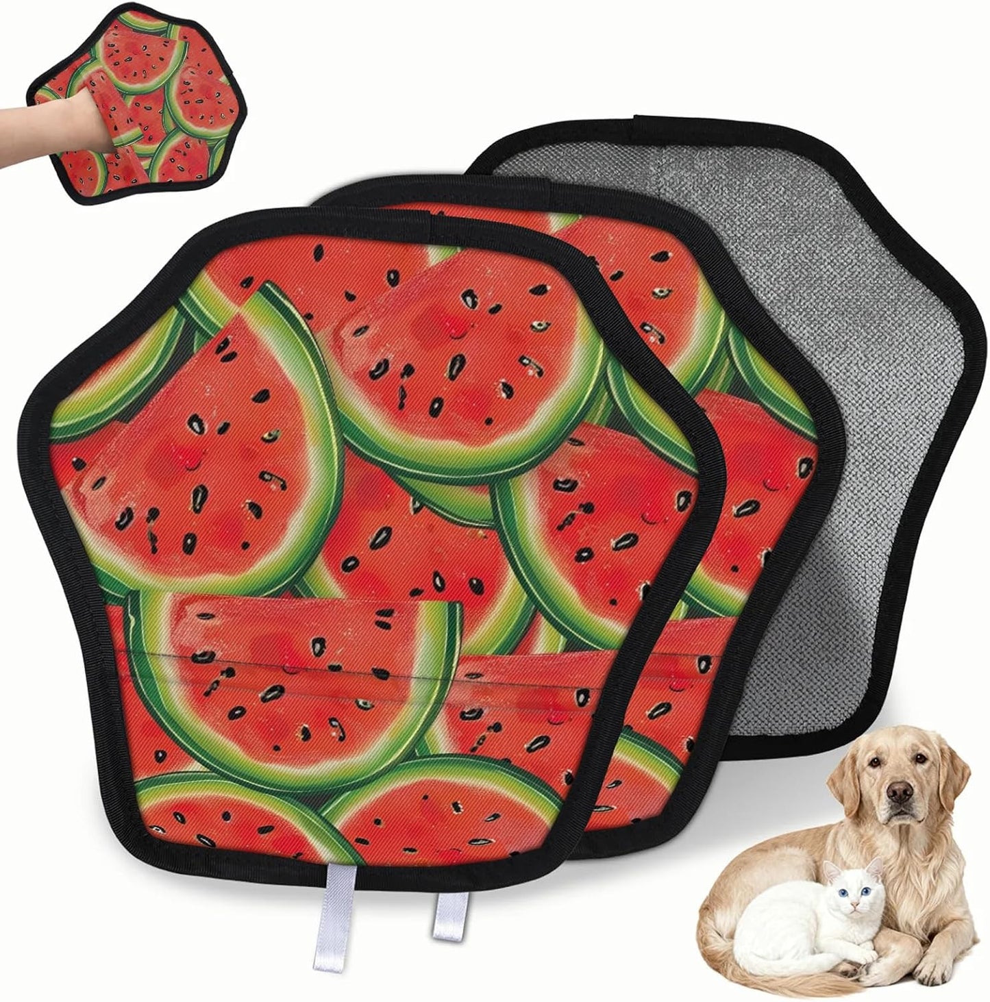 Watermelon Fruit 2Pcs Electrostatic Reusable Pet Hair