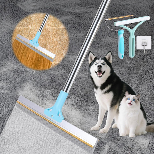 3 Pack Pet Hair Removal Tool, Double Cleaning Carpet Rake