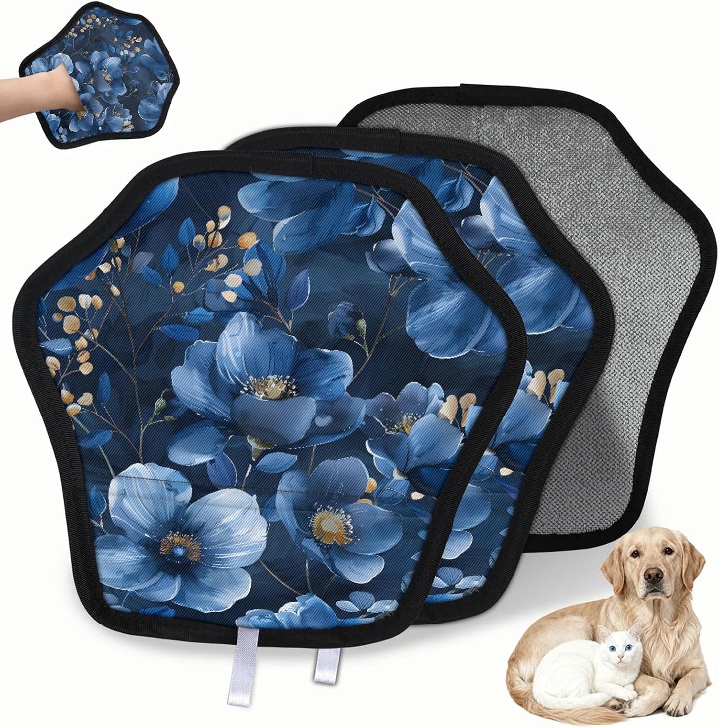 Pet Hair Removal Glove for Dogs Cats Reusable Washable Set