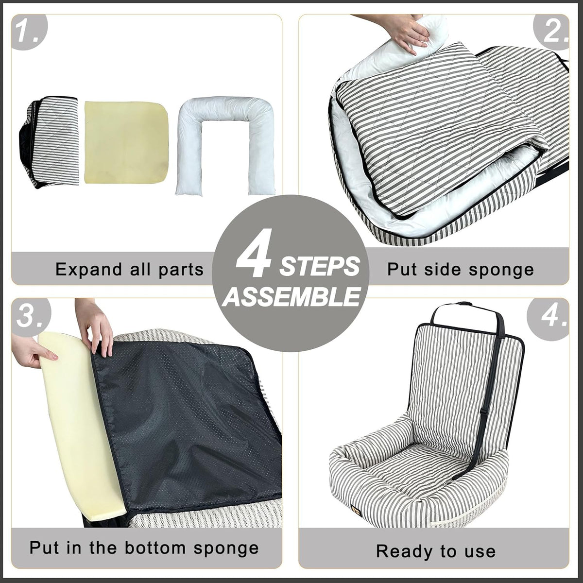 Dog Car Seat for Small and Medium Dogs, Booster Seat Sofa