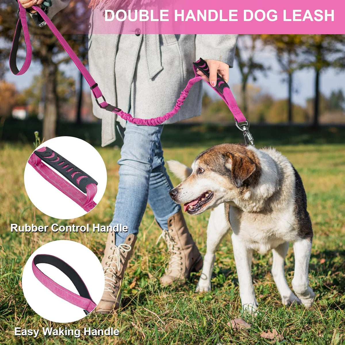 Heavy Duty Dog Leash for Medium Large Dogs that Pull,4-6FT