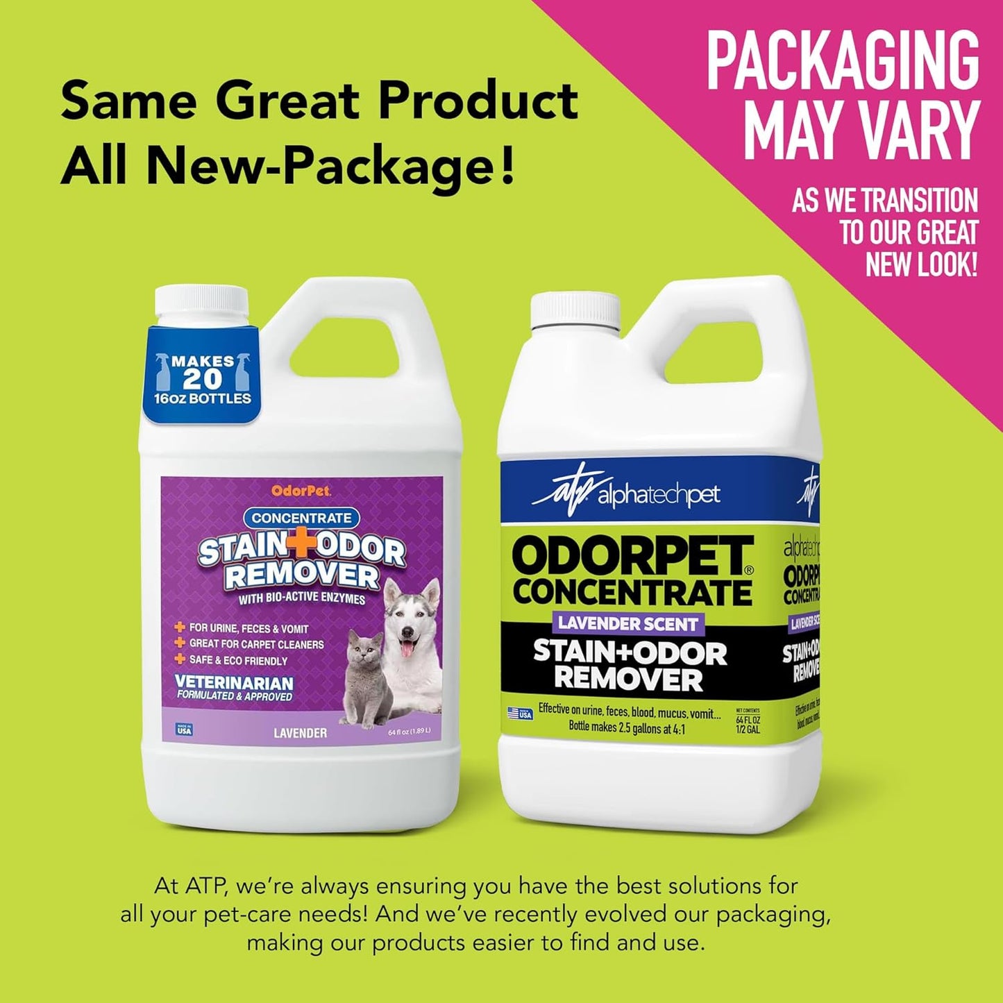 OdorPet Pet Stain Remover and Odor Eliminator - 64 Oz Non