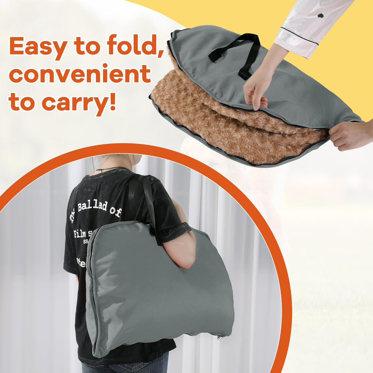 Foldable Travel Dog Bed, Outdoor Camping Dog Bag Bed Pet