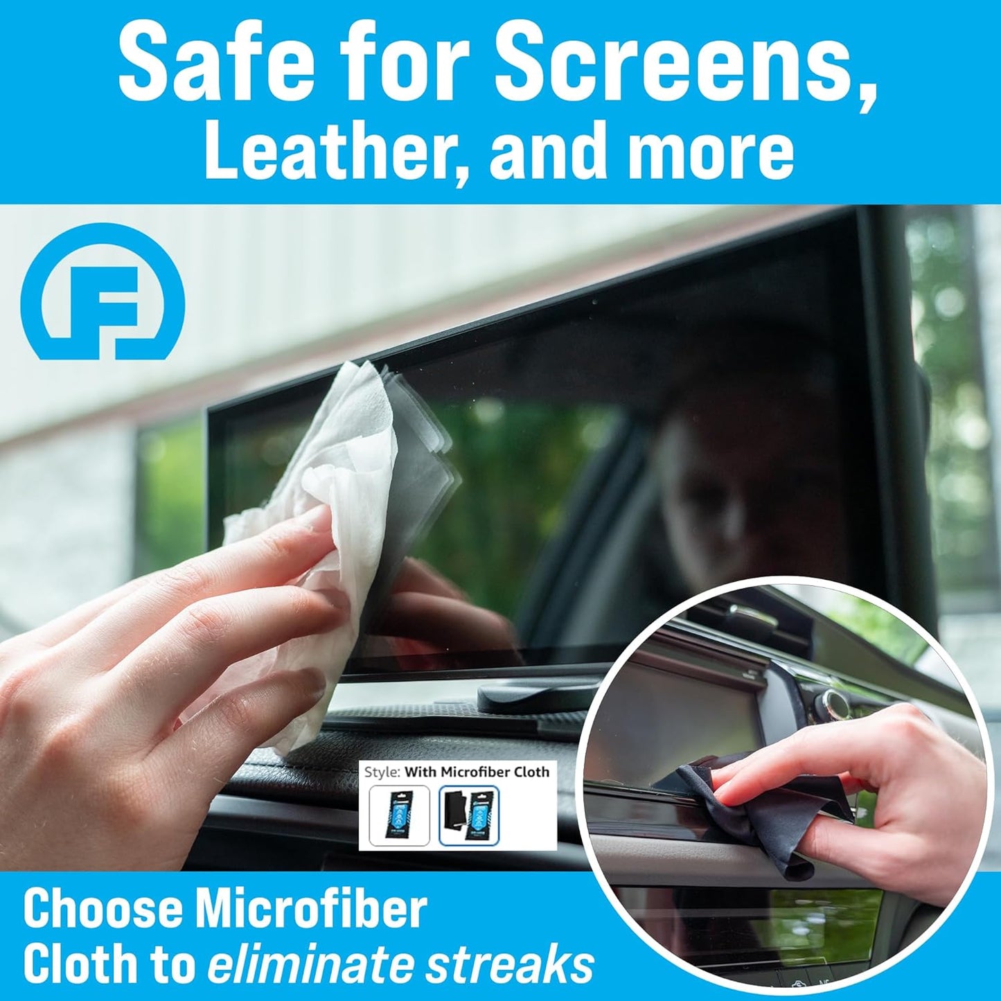 Car Interior Wipes for Car Interior Cleaning, Dashboard