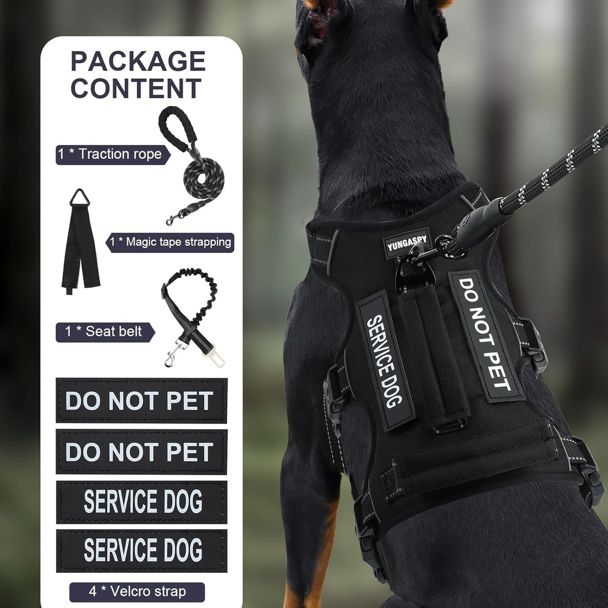 Escape Proof Dog Harness for Large Medium Sized Dogs Six