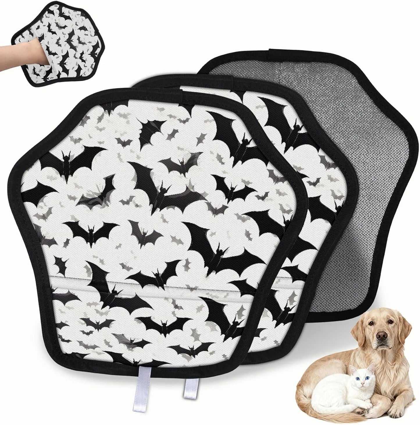 Pet Hair Removal Glove for Dogs Cats Reusable Washable Set