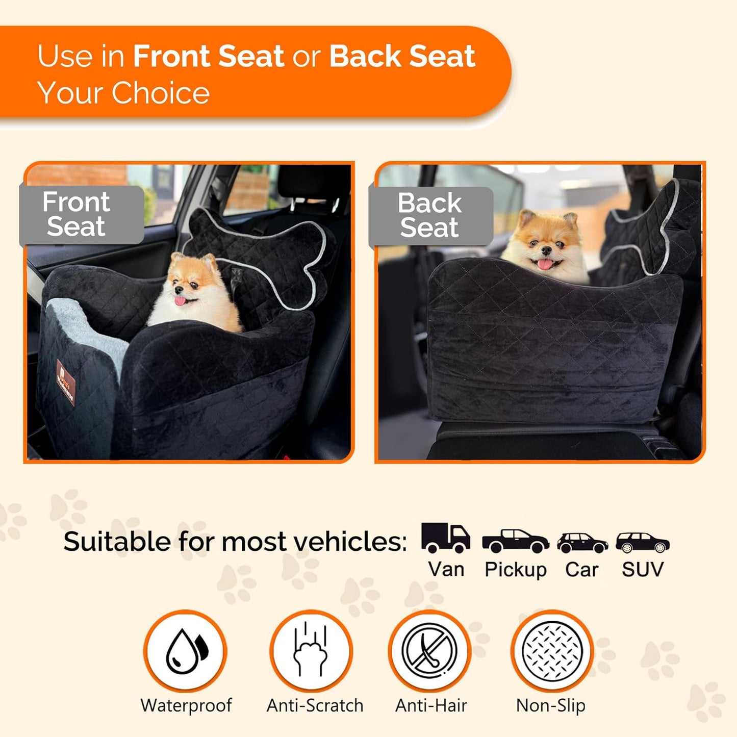Yara’s Woofyverse Dog Seat for Car – Booster Seat for Small