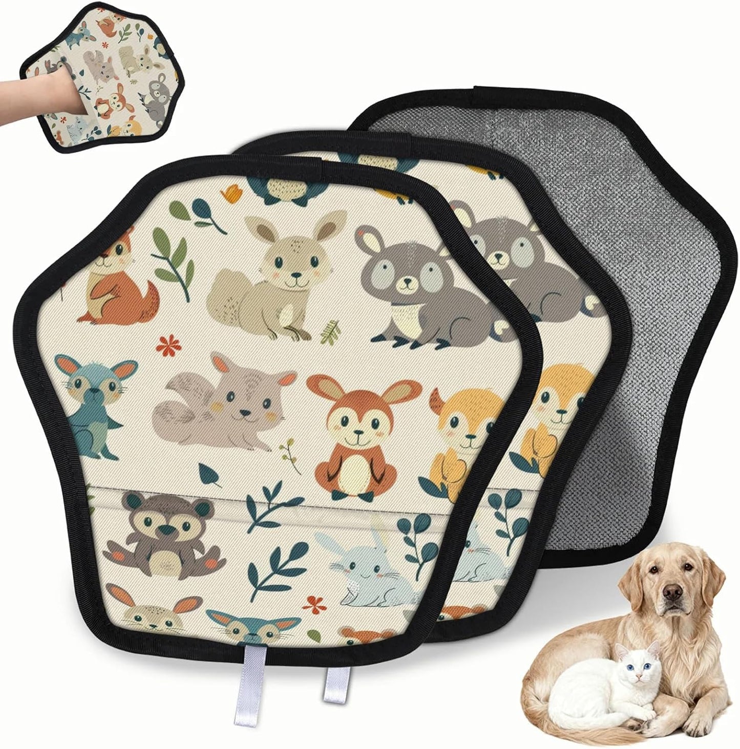 Farmhouse Animals 2Pcs Electrostatic Reusable Pet Hair
