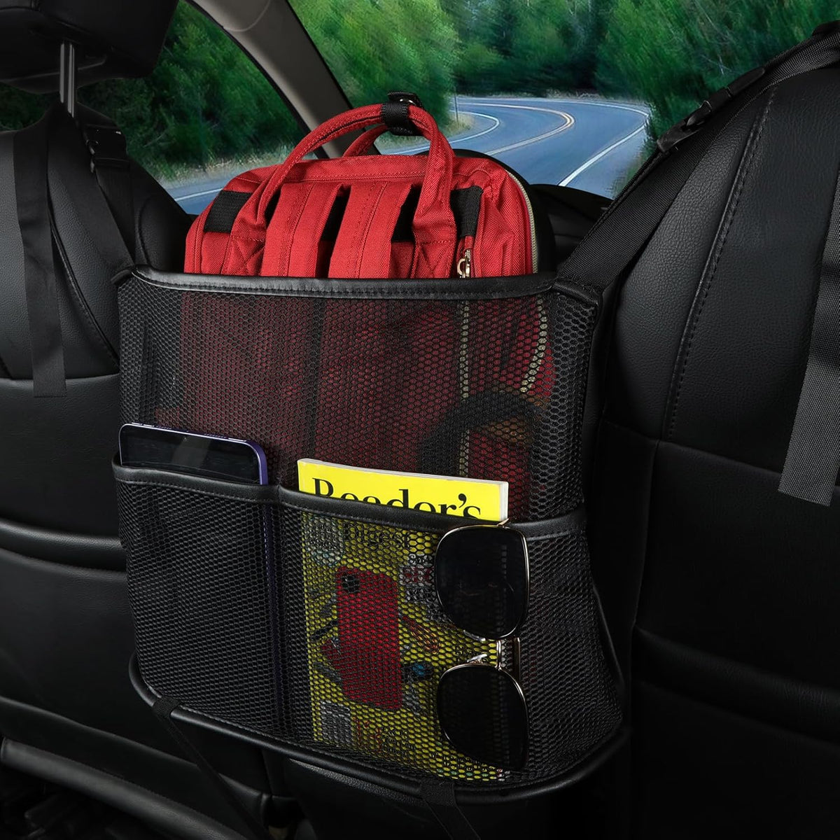 Car Net Pocket, Back Seat Mesh Organizer, Automotive