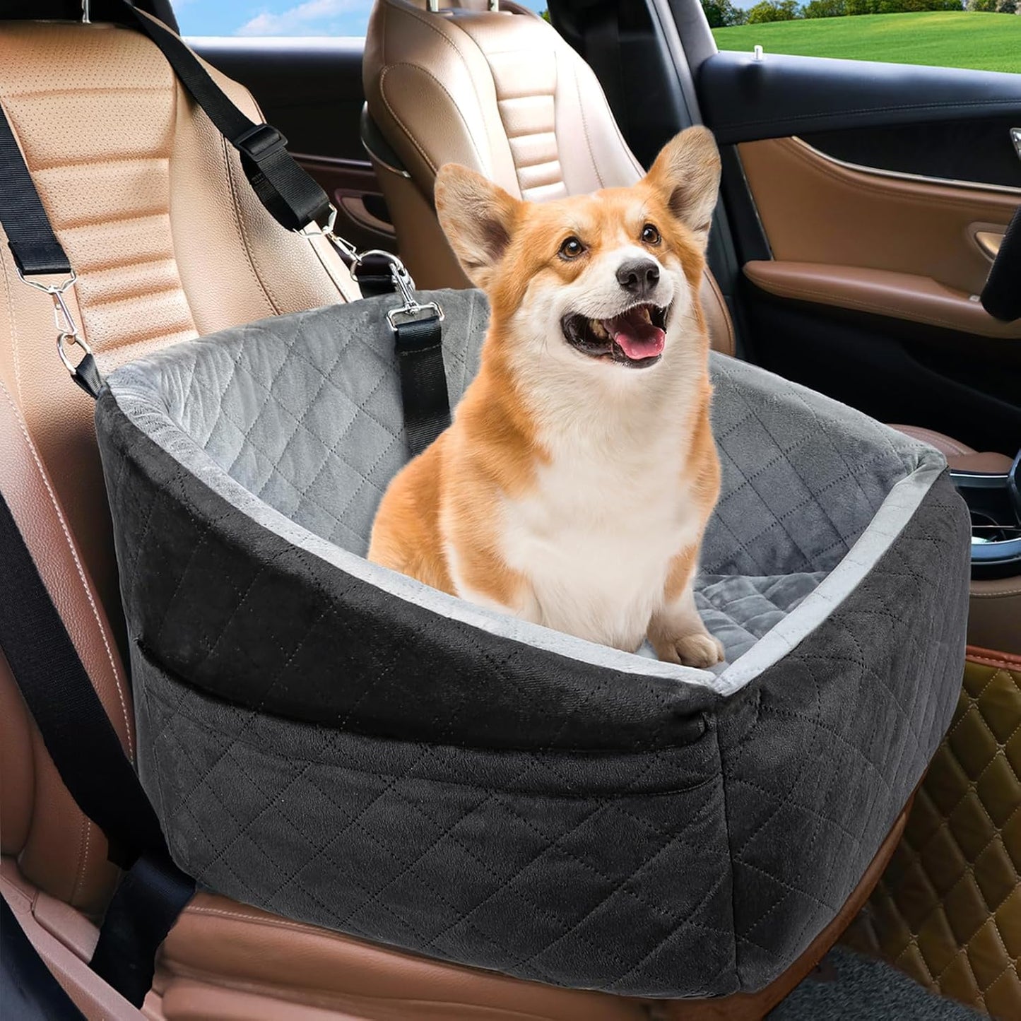 Dog Car Seat for Small Dogs,Detachable Washable Dog Booster