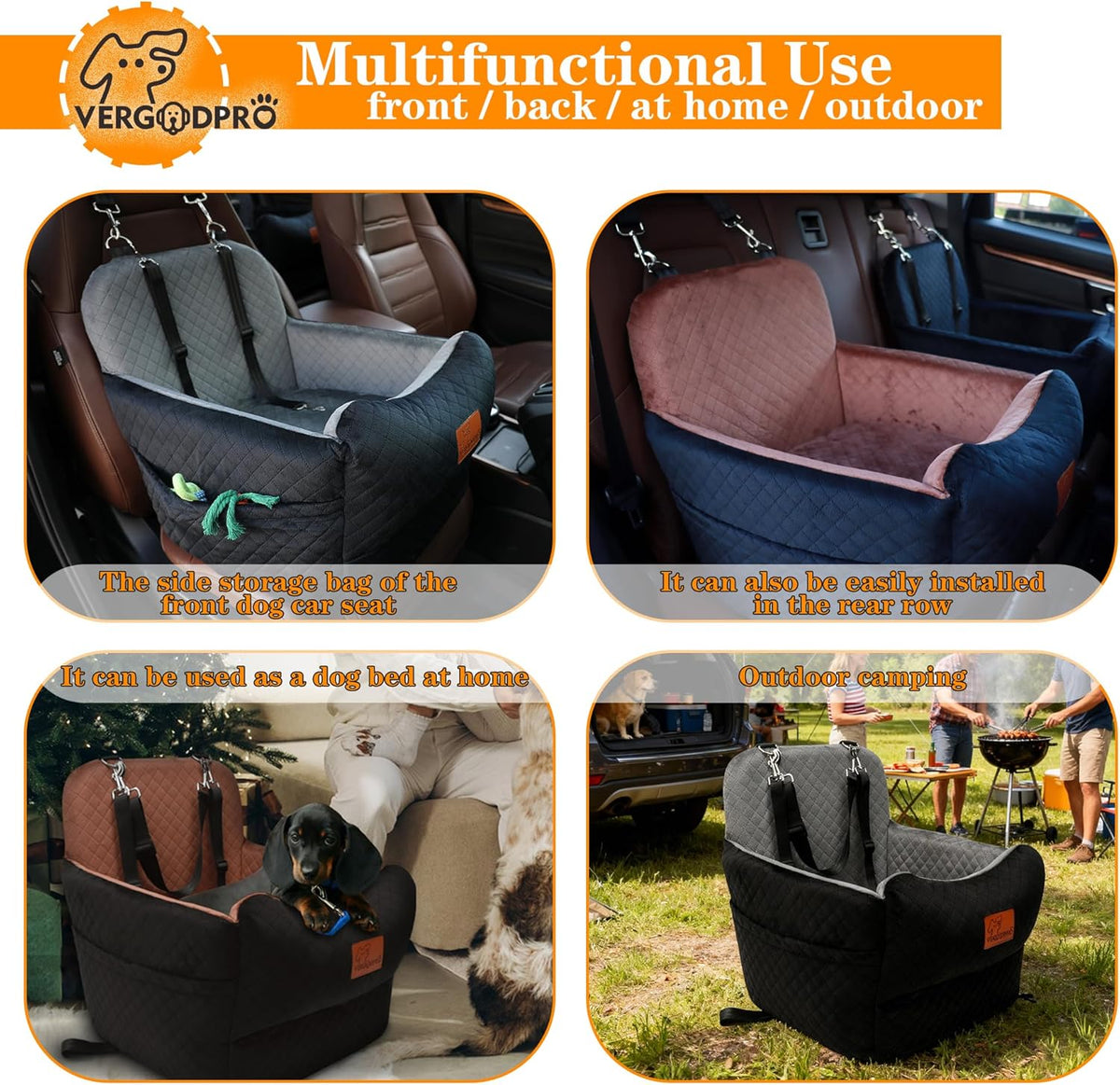 Dog Booster Car Seat for Medium/Small Sized Dogs,Memory