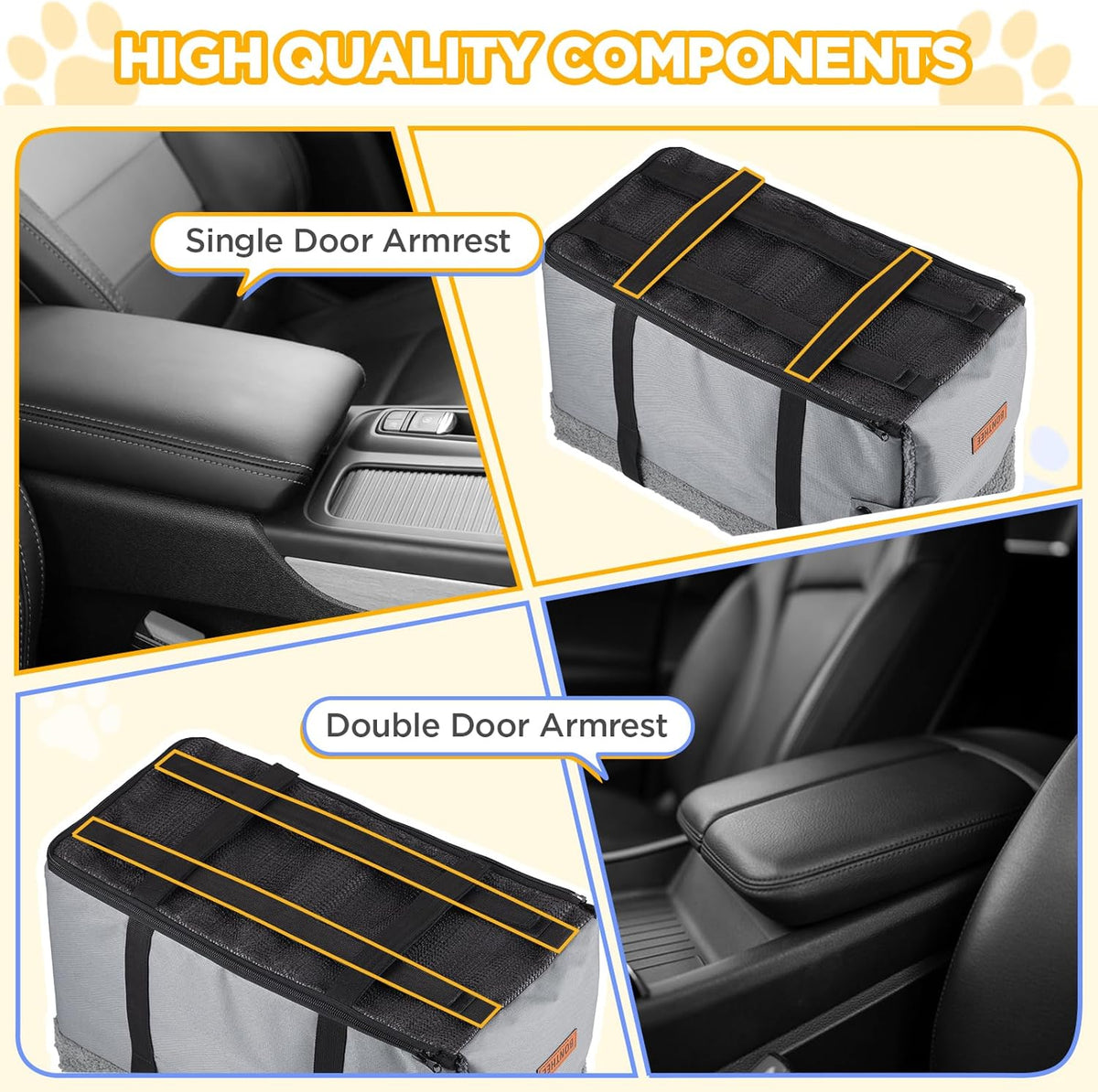 Console Dog Car Seat for Small Dogs,Small Dog Booster Seat