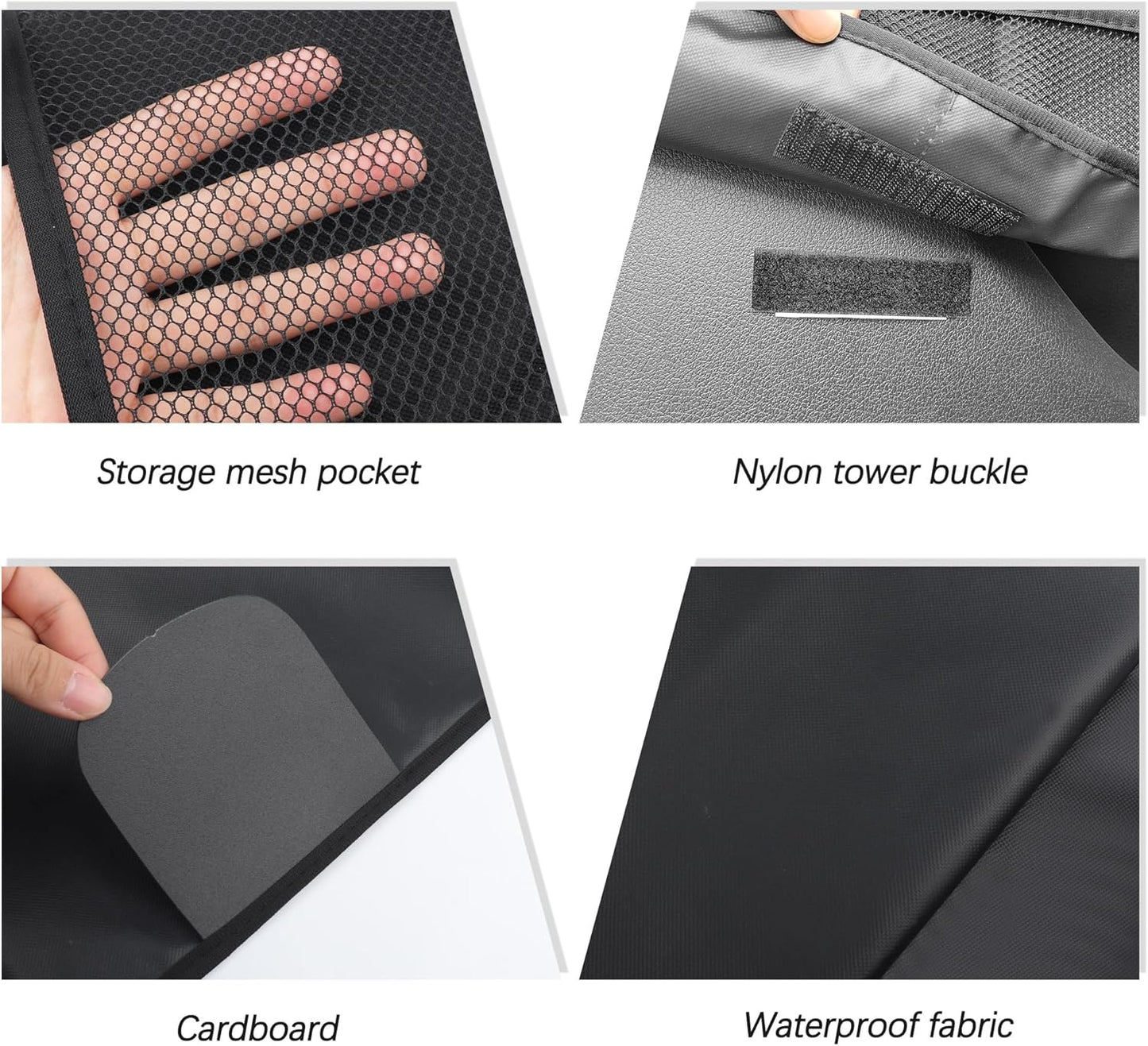 2PCS Car Door Protector for Dogs with Net Storage