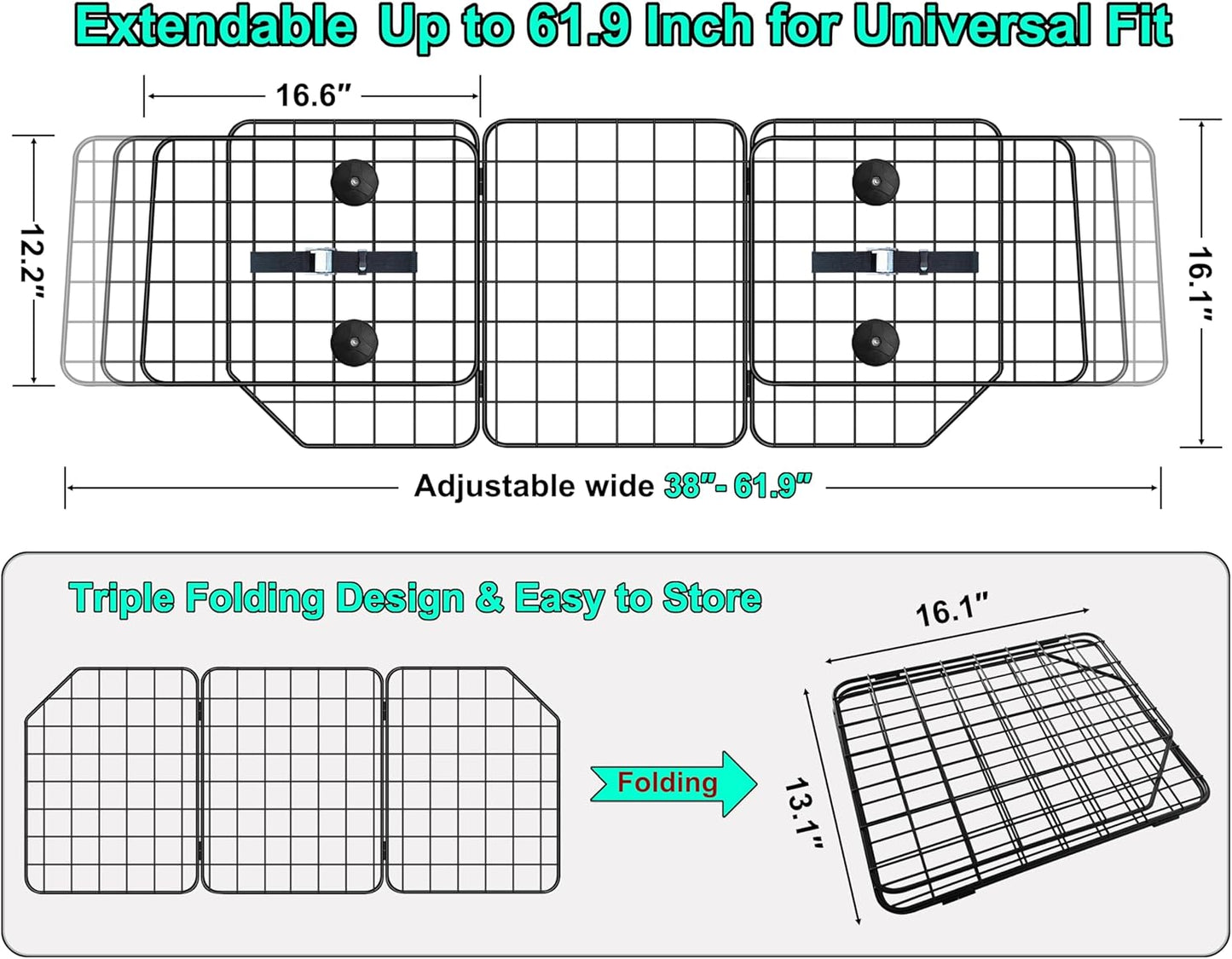 CASIMR Dog Car Barrier for SUVs, Vehicles, Trucks, Cars