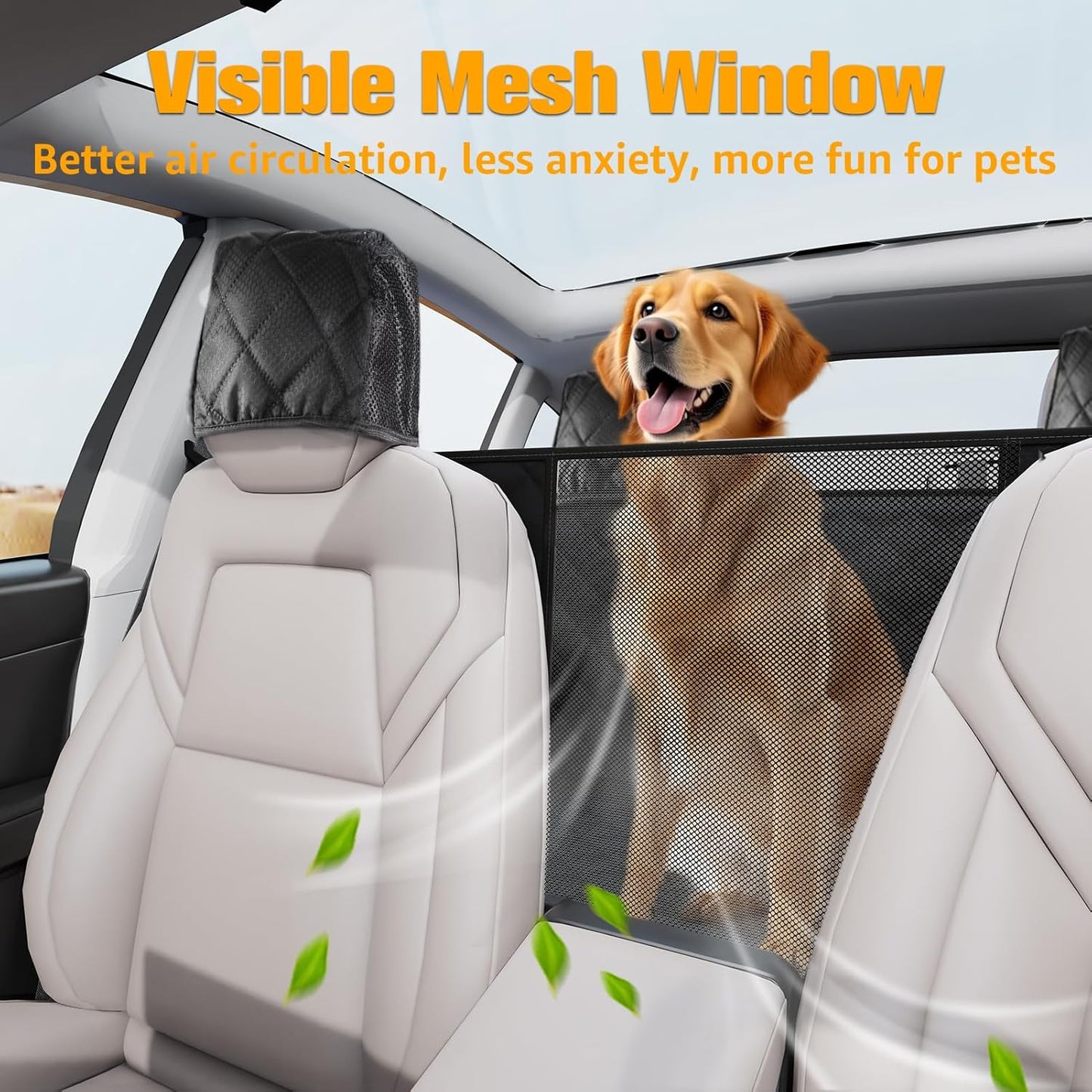 Dog Seat Covers for Tesla Model 3 & Y Back Seat with 2 Pack