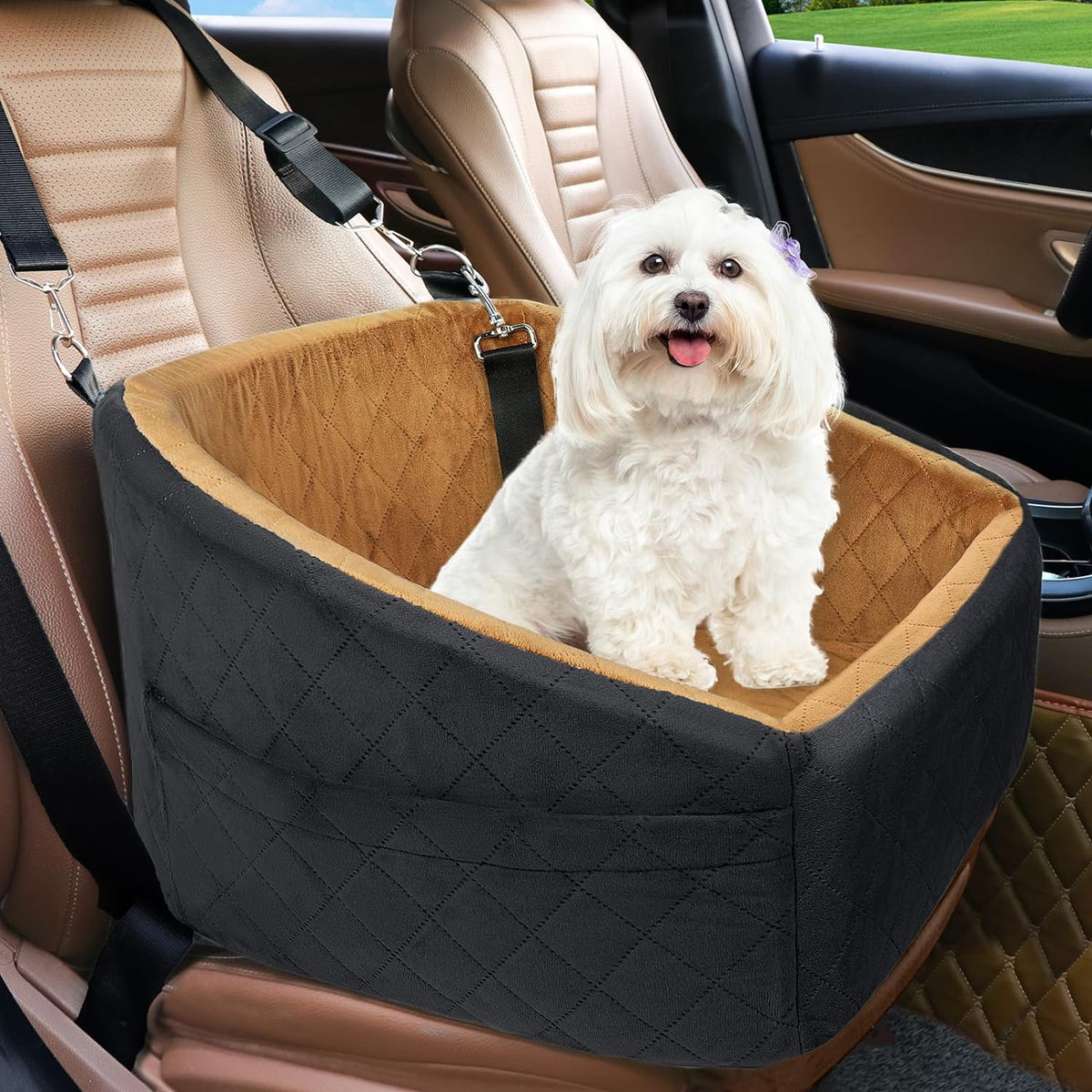 Dog Car Seat for Small Medium Dogs,Detachable Washable Dog