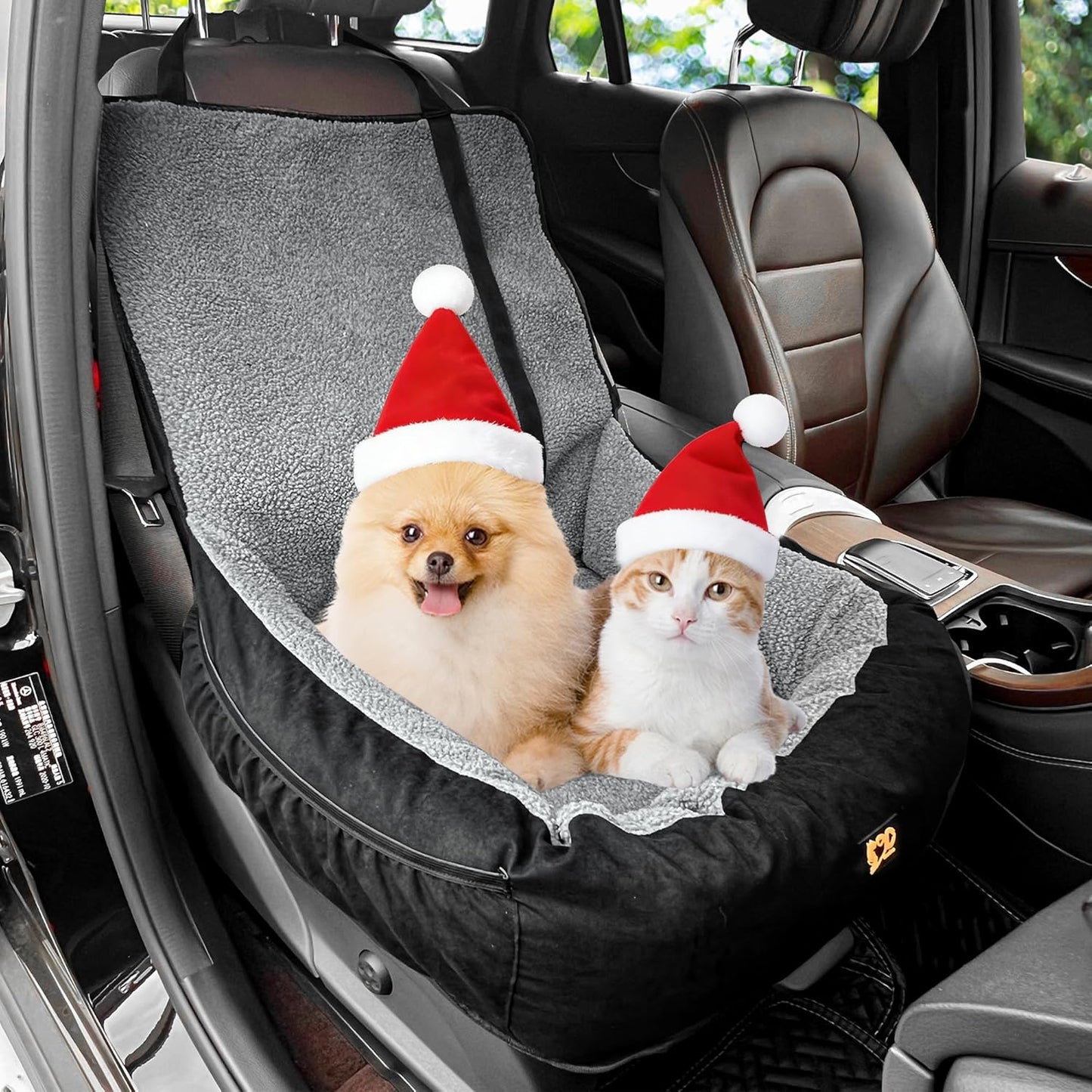 Dog Car Seat for Small Medium Dogs Under 30 lbs, Fully