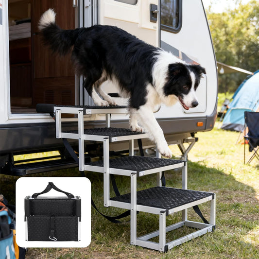 Dog Ramp for Car Truck and SUV Foldable Dog Stairs for