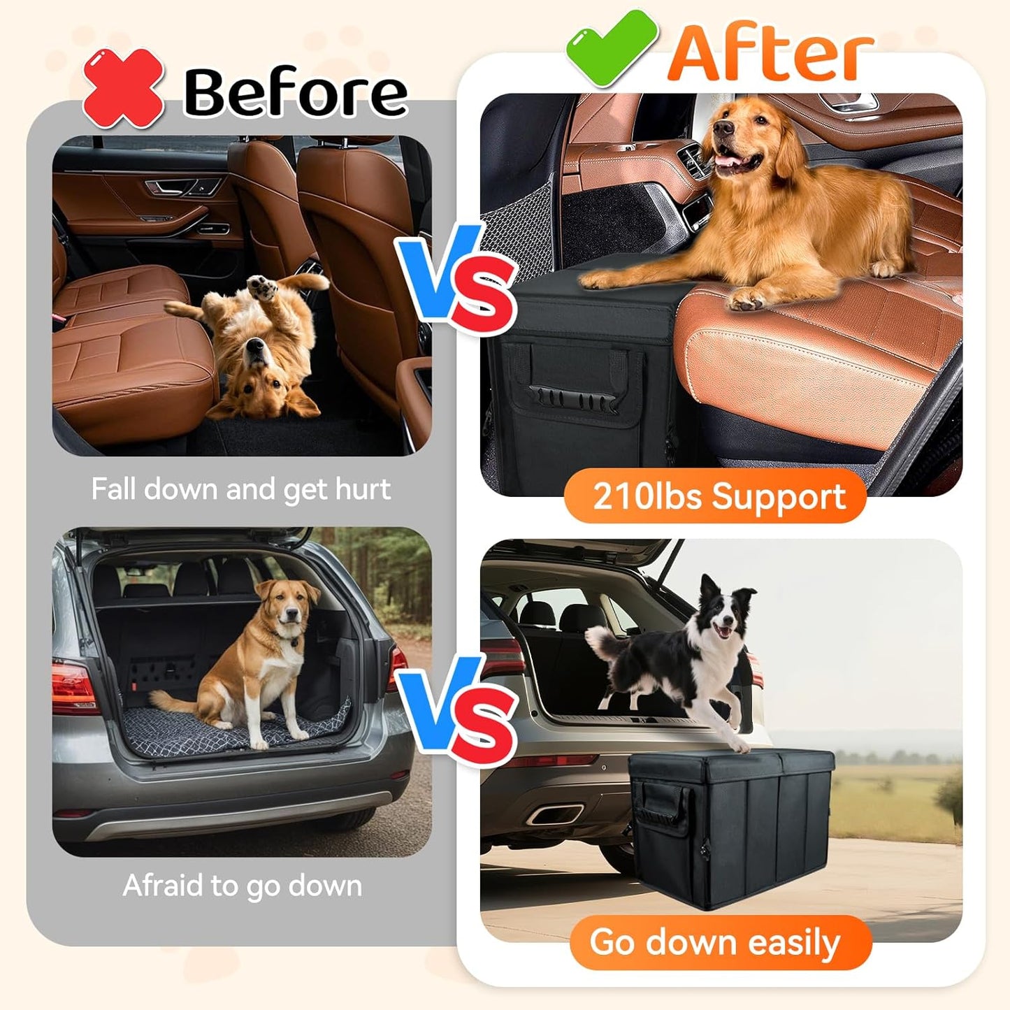 Car Seat Extender for Dogs, Backseat Extender for Large Dog