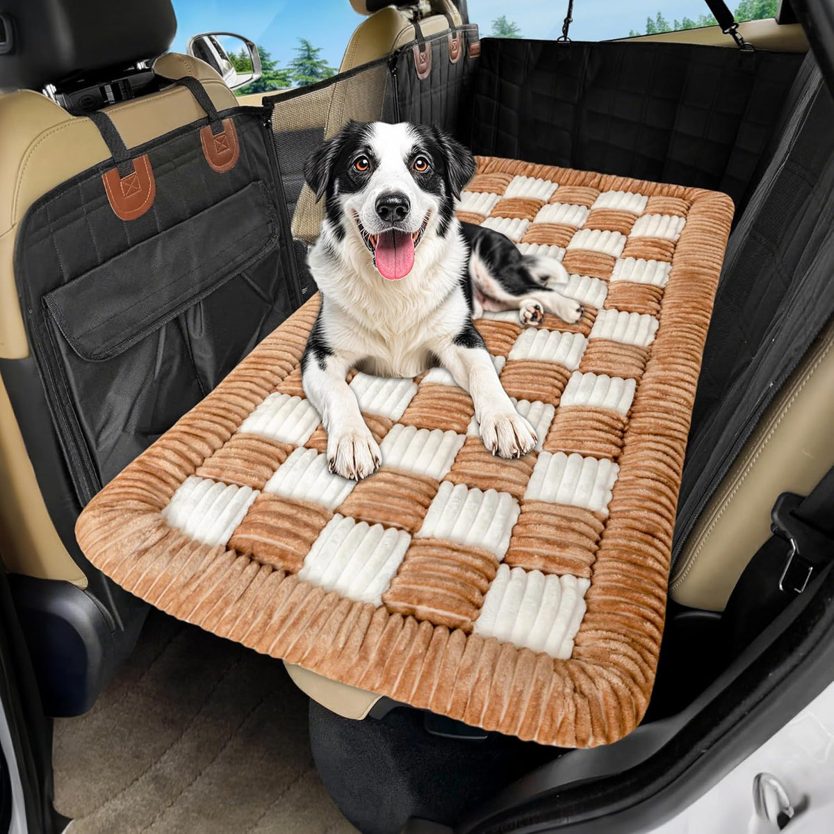 Dog Car Bed Mat, Non-Slip Backseat Extender Pet Blanket
